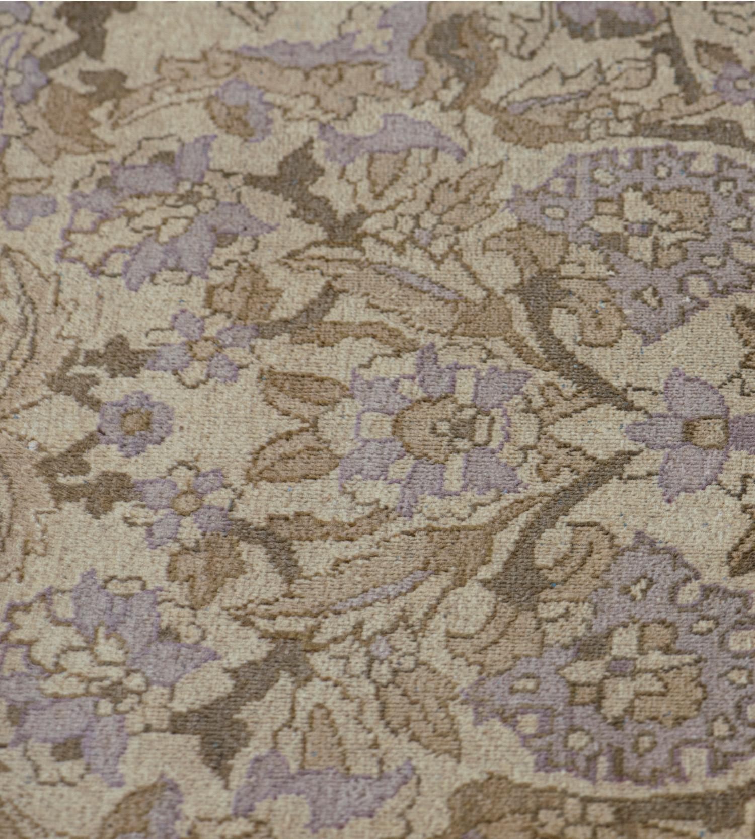 Hand-Woven Antique Handwoven Wool Agra Rug For Sale