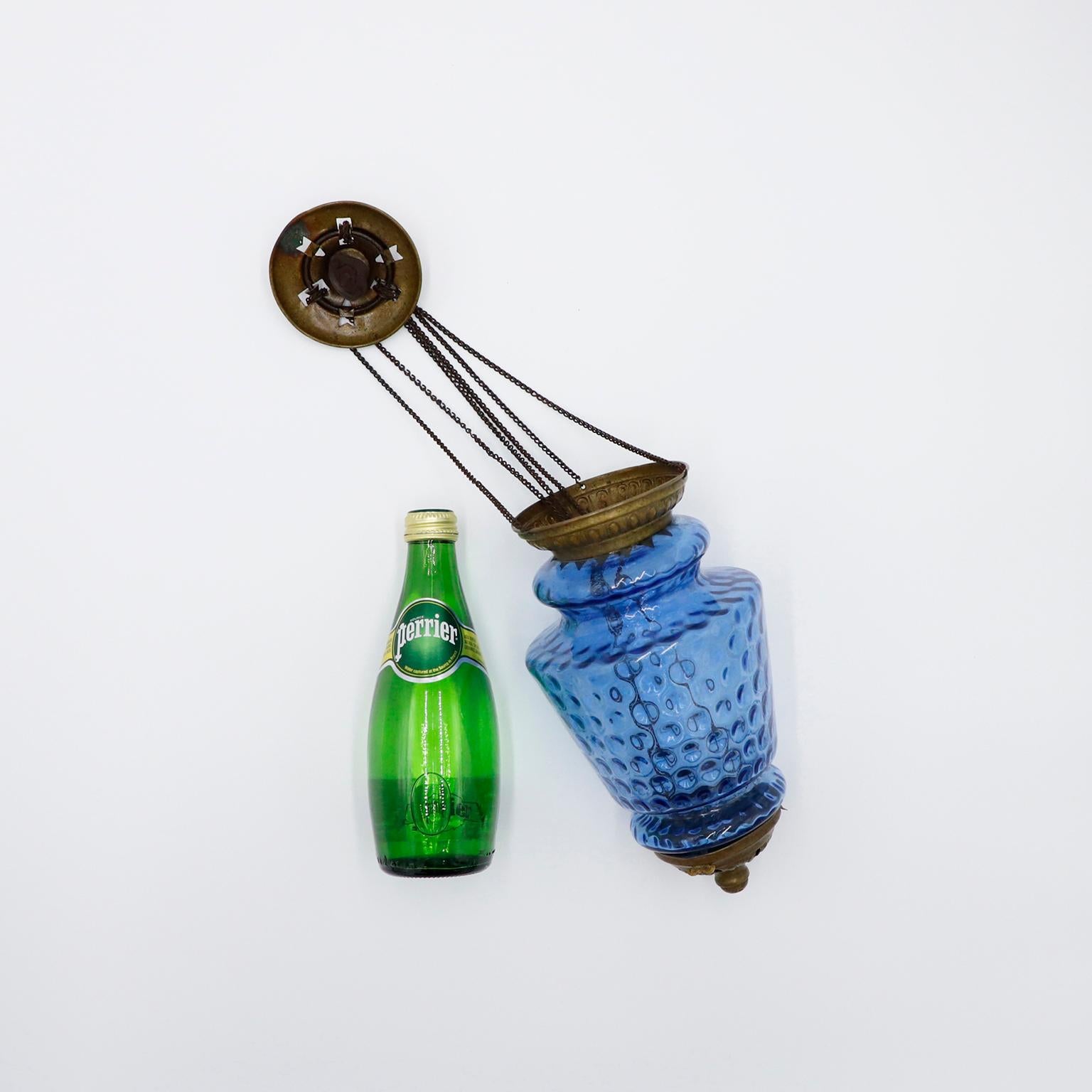 Antique Hanging Candle Lantern In Good Condition In Mexico City, CDMX