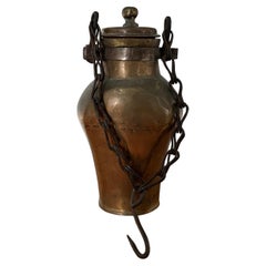 Antique Hanging Copper Water or Oil Vessel