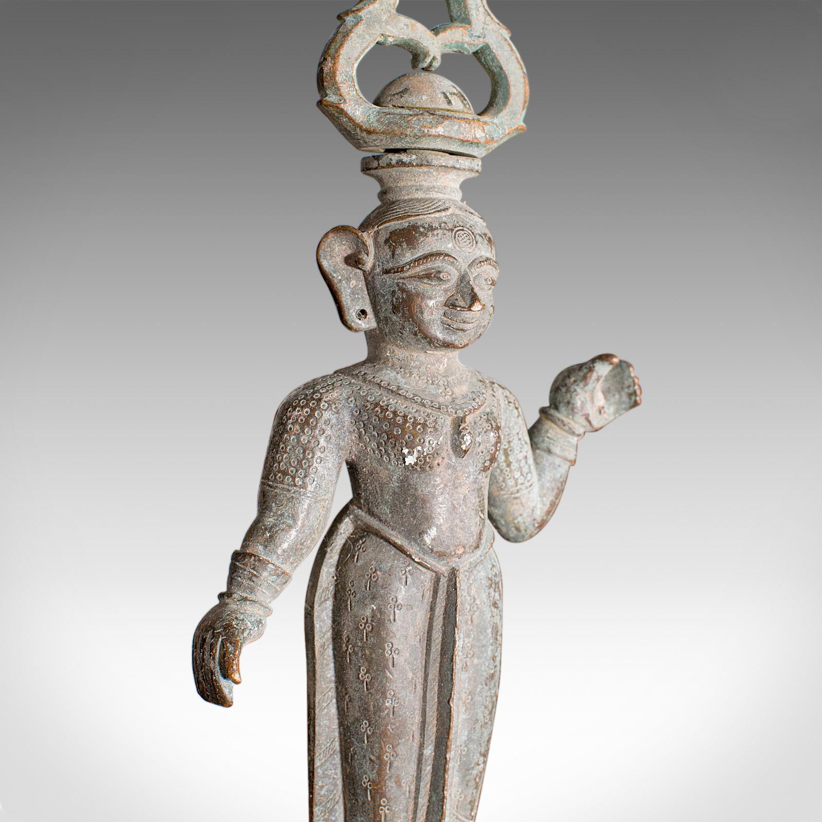 Brûleur d'encens suspendu ancien, indien, bronze, encensoir de cérémonie, victorien en vente 4