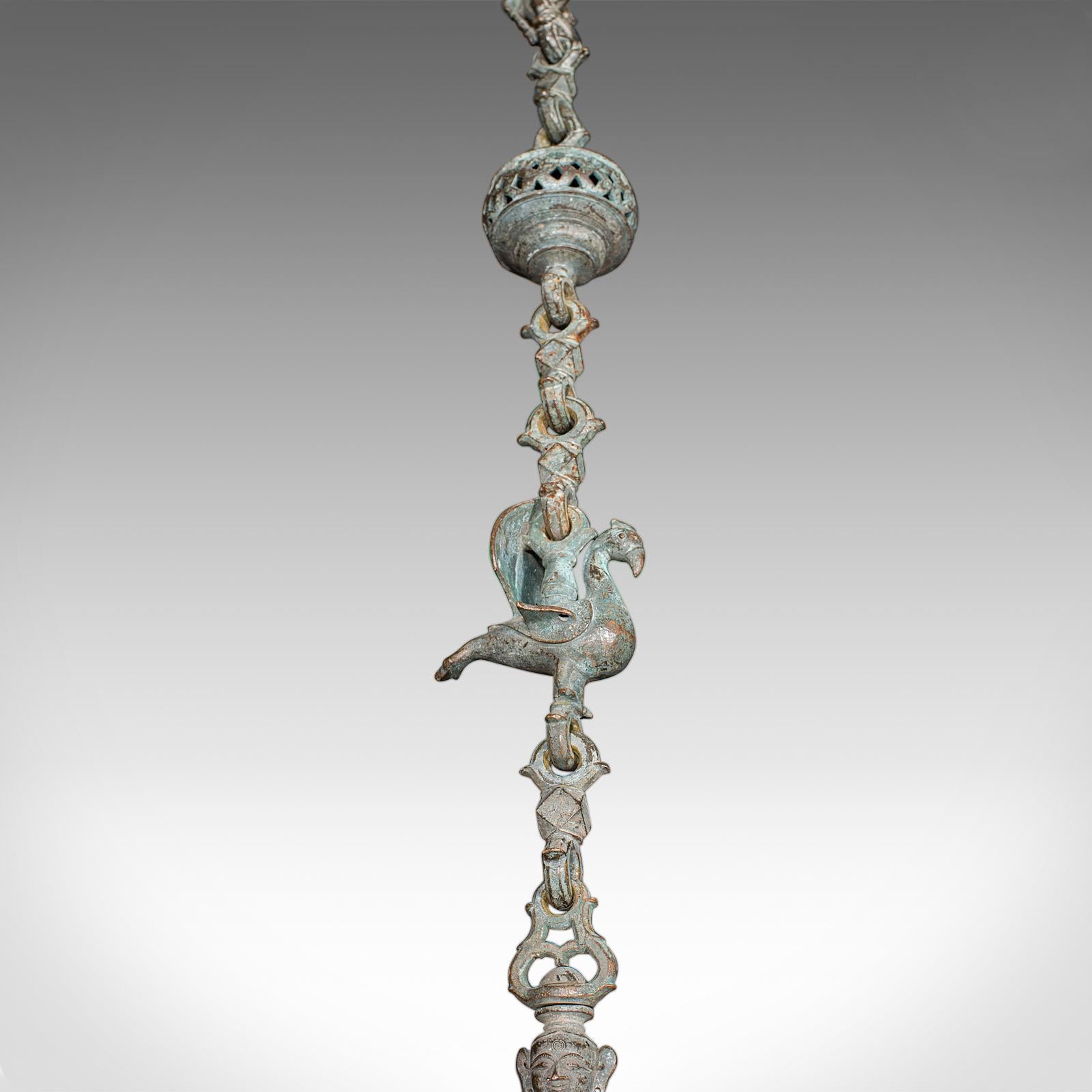 Victorien Brûleur d'encens suspendu ancien, indien, bronze, encensoir de cérémonie, victorien en vente