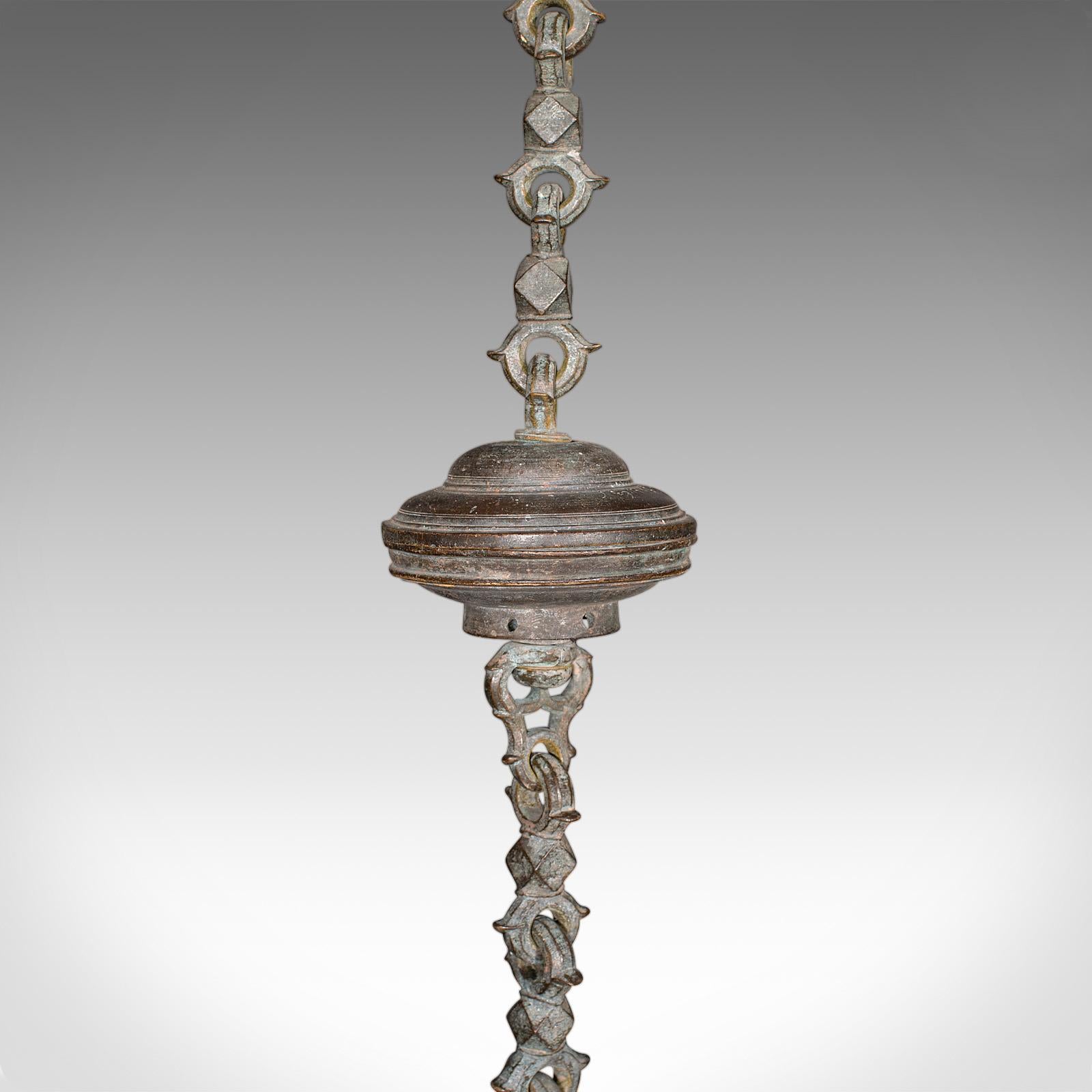Brûleur d'encens suspendu ancien, indien, bronze, encensoir de cérémonie, victorien Bon état - En vente à Hele, Devon, GB