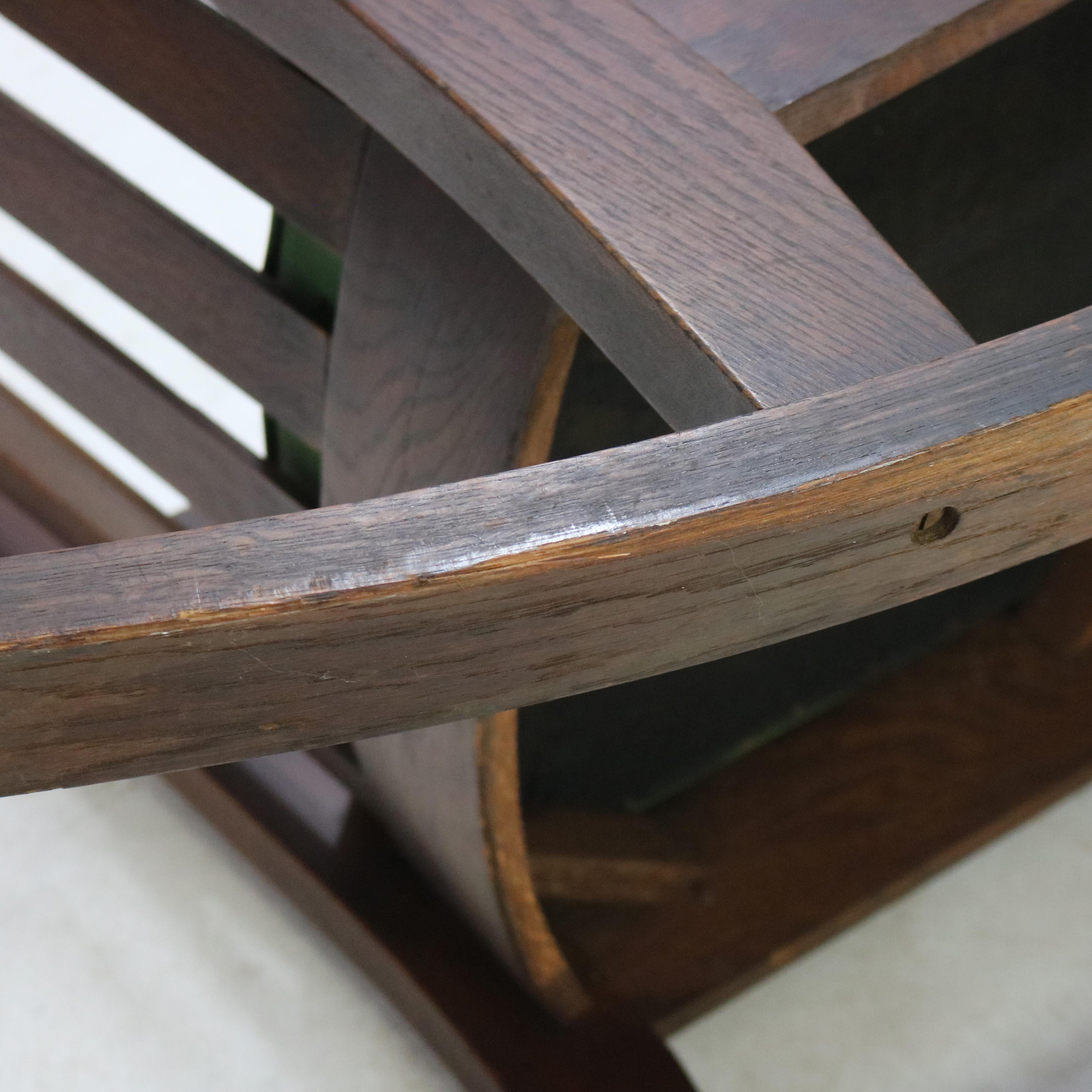 Antique Harden Line Arts & Crafts Mission Oak Rocking Chair c1910 5