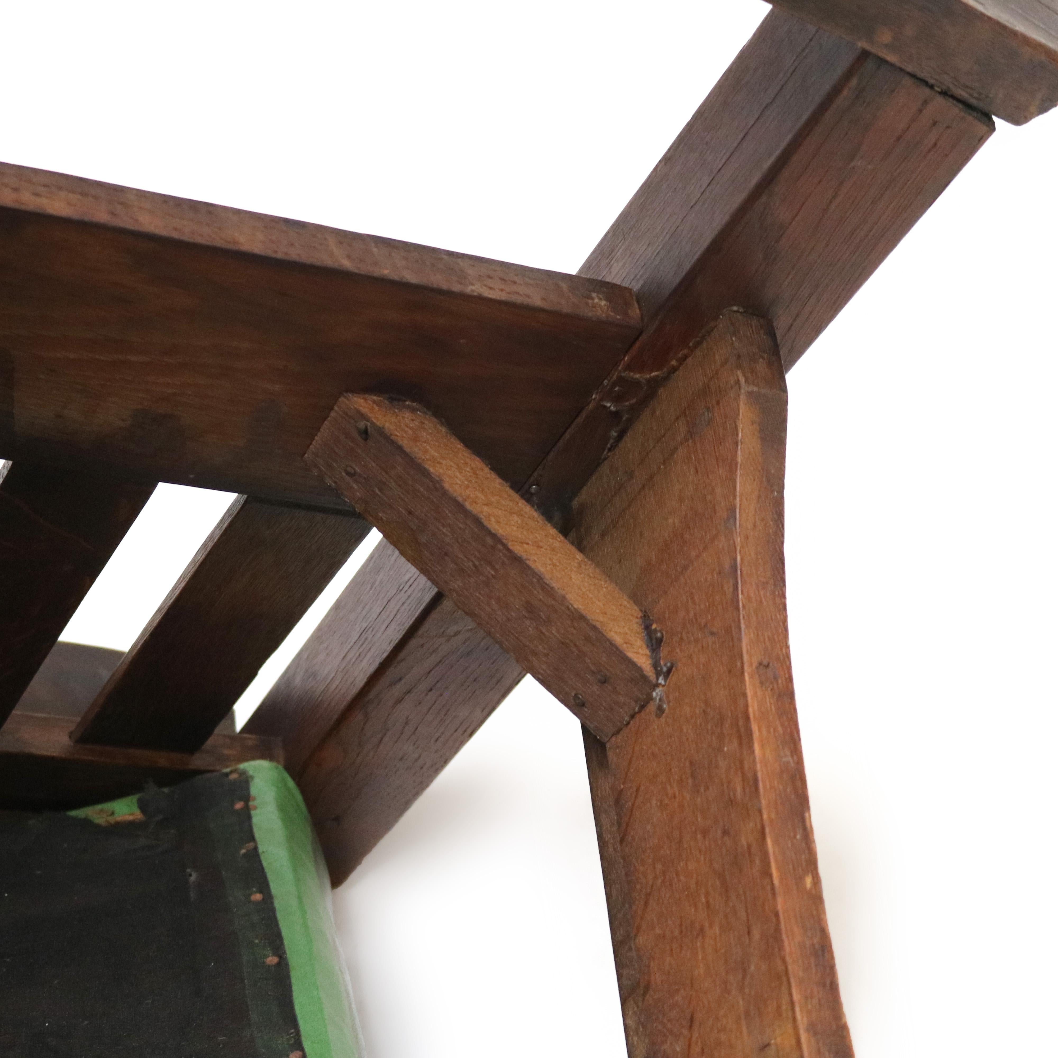 Antique Harden Line Arts & Crafts Mission Oak Rocking Chair c1910 7