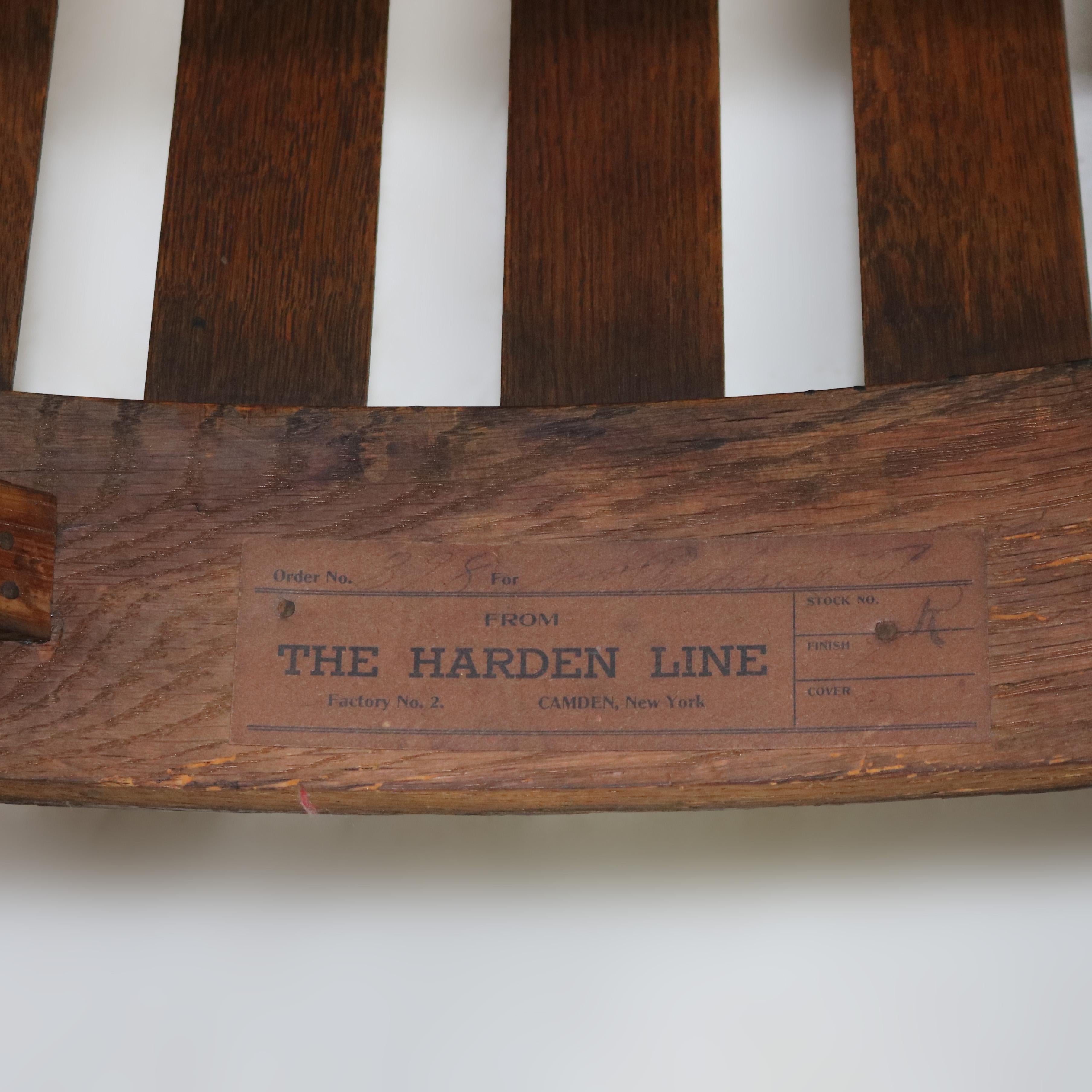 Antique Harden Line Arts & Crafts Mission Oak Rocking Chair c1910 9