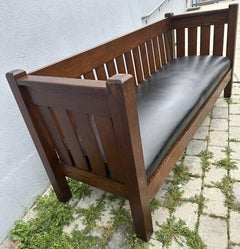 Antique " HARDEN" Arts & Crafts Even Arm Settle, Stickley Era - W5538  20%  SALE