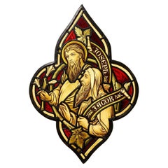 Panneau de vitrail antique Hardman & Co Ecclesiastical Quatrefoil