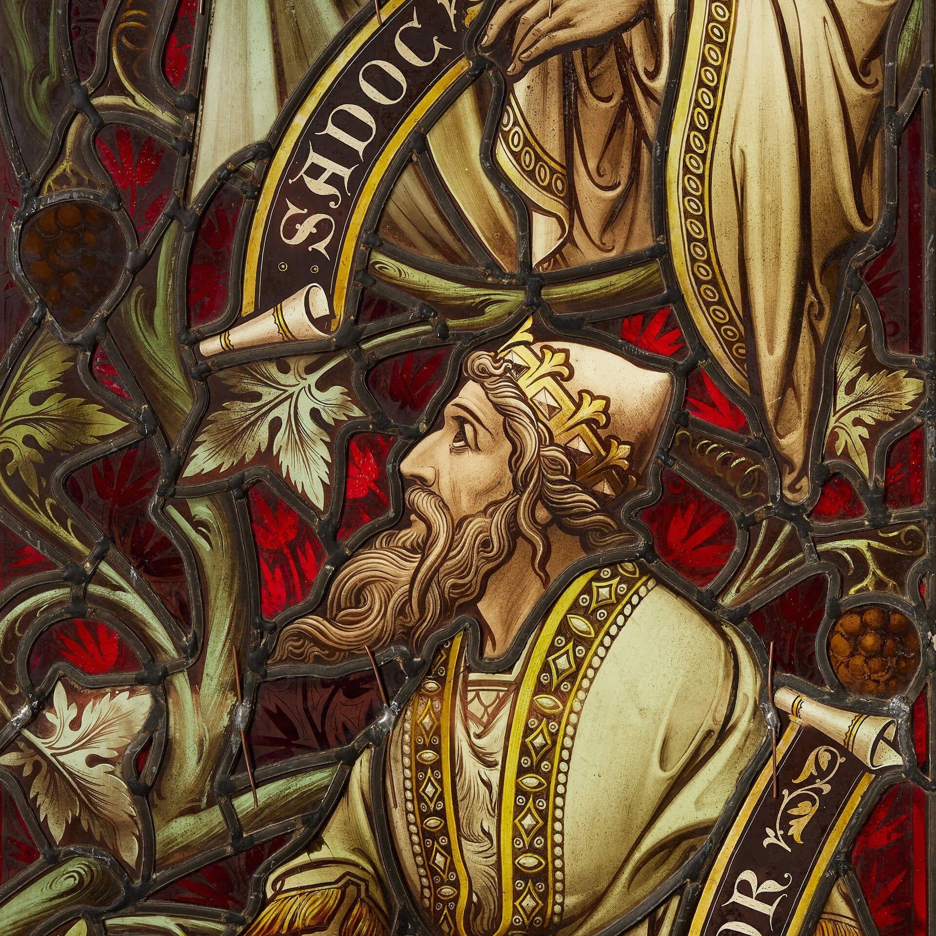 Victorien Antique Hardman & Co Ecclesiastical Stained Glass Window (vitrail ecclésiastique) en vente