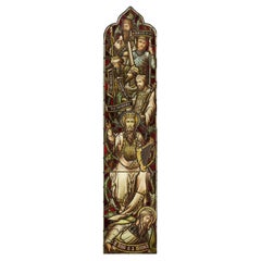 Antique Hardman & Co Ecclesiastical Stained Glass Window of Kings (vitrail ecclésiastique des rois)