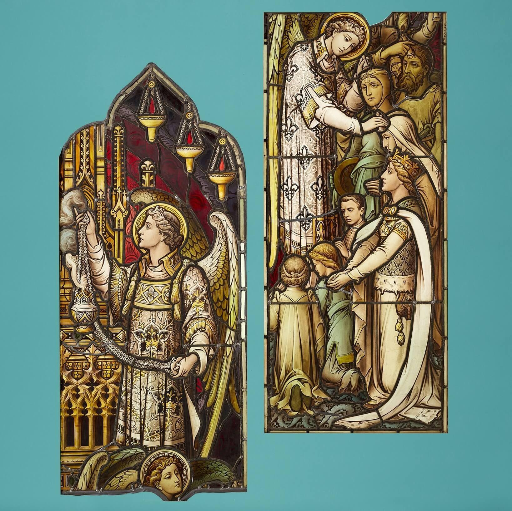 Vitrail antique Hardman & Co représentant une scène religieuse État moyen - En vente à Wormelow, Herefordshire