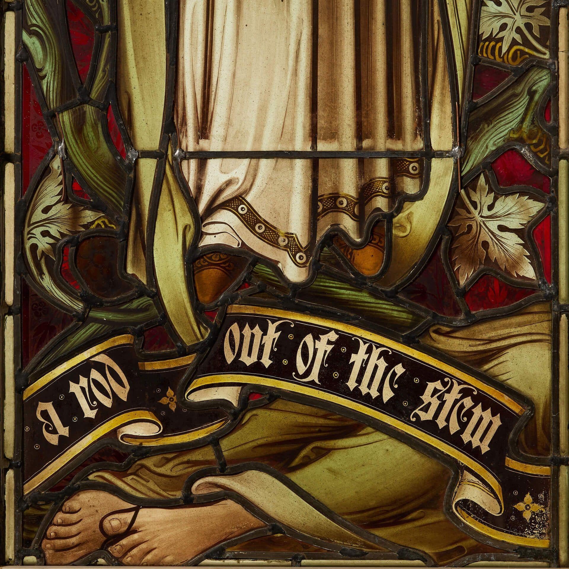 Panel antiguo de Hardman & Co Stained glass de Reyes Bíblicos Inglés en venta