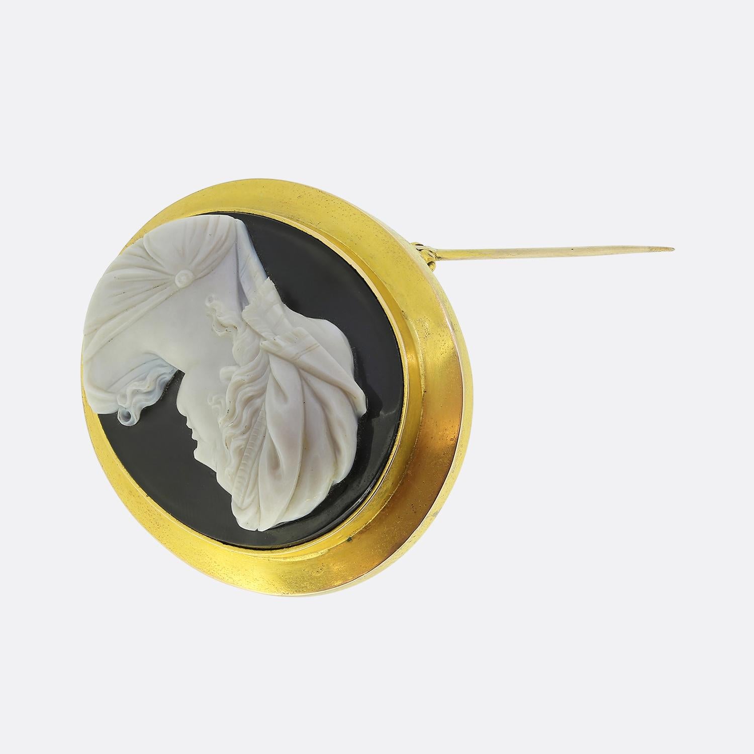 Broche camée antique en pierre dure Bon état - En vente à London, GB