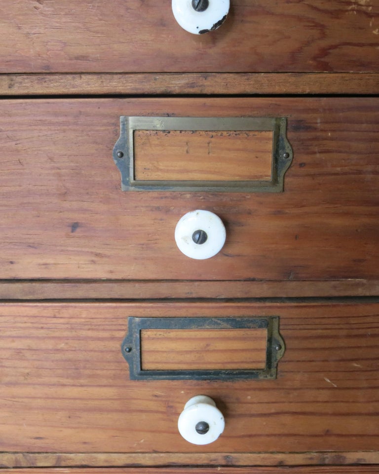 Antique Hardware Store Revolving Bolts and Screw 80 Drawers For Sale at 1stDibs