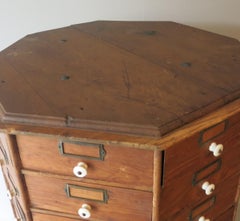 Antique Hardware Store Revolving Bolts and Screw Cabinet 80 Drawers