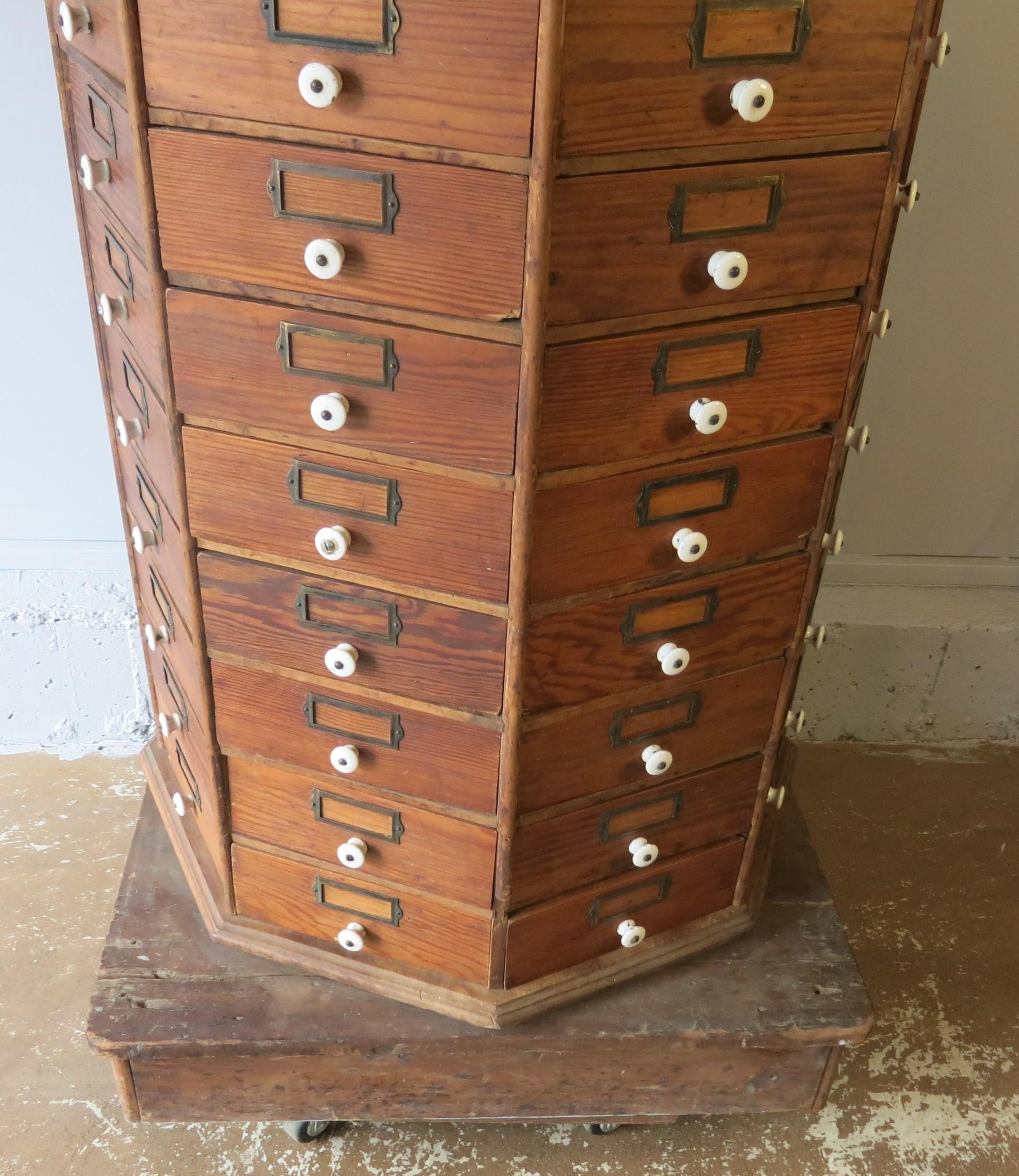 antique nut and bolt cabinet for sale