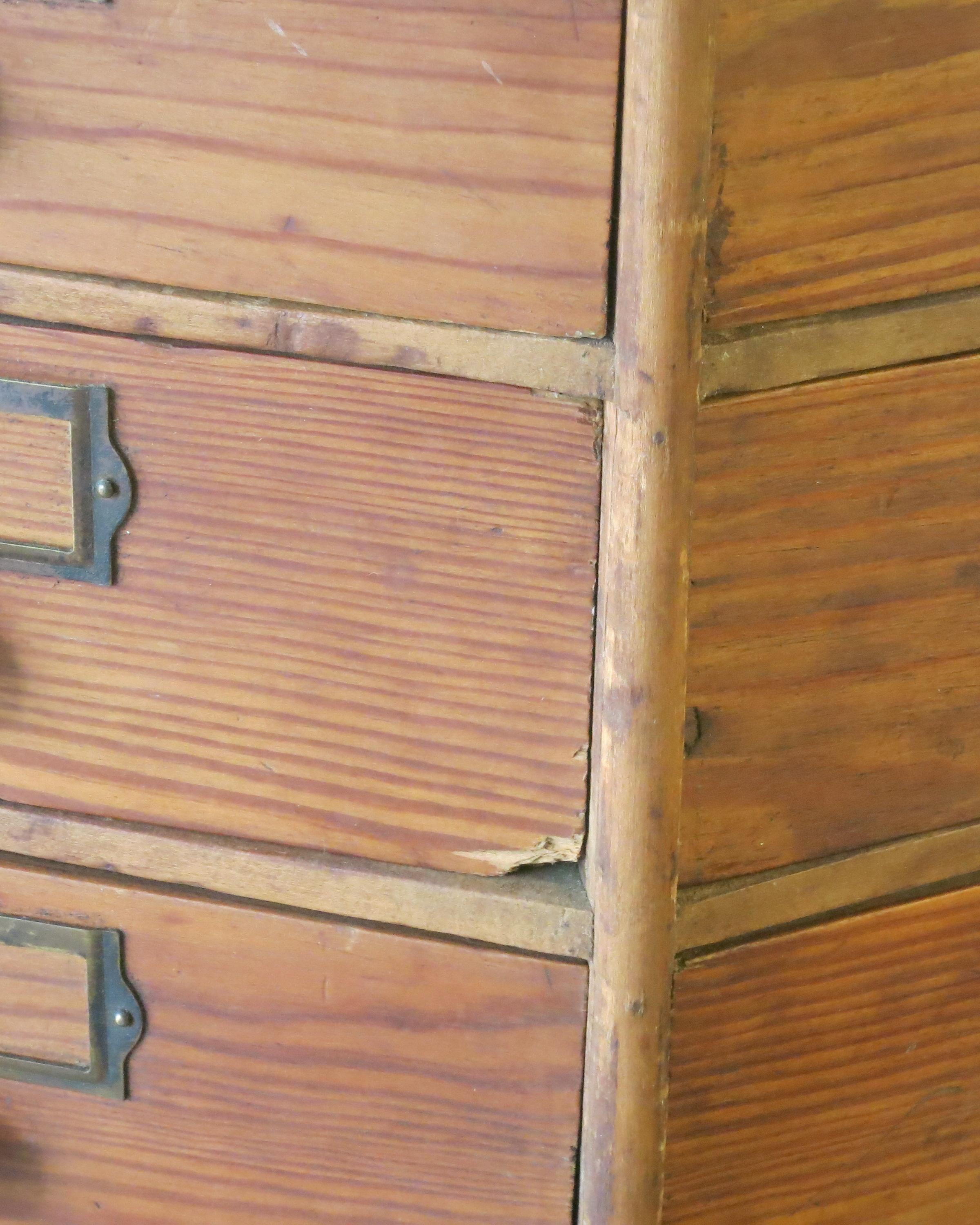 Industrial Antique Hardware Store Revolving Bolts and Screw Cabinet 80 Drawers For Sale