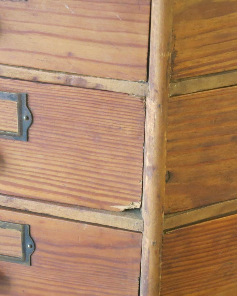 Antique Hardware Store Revolving Bolts and Screw Cabinet 80 Drawers For ...