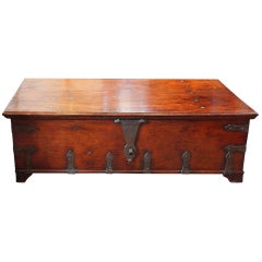 Antique Hardwood Colonial Chest 