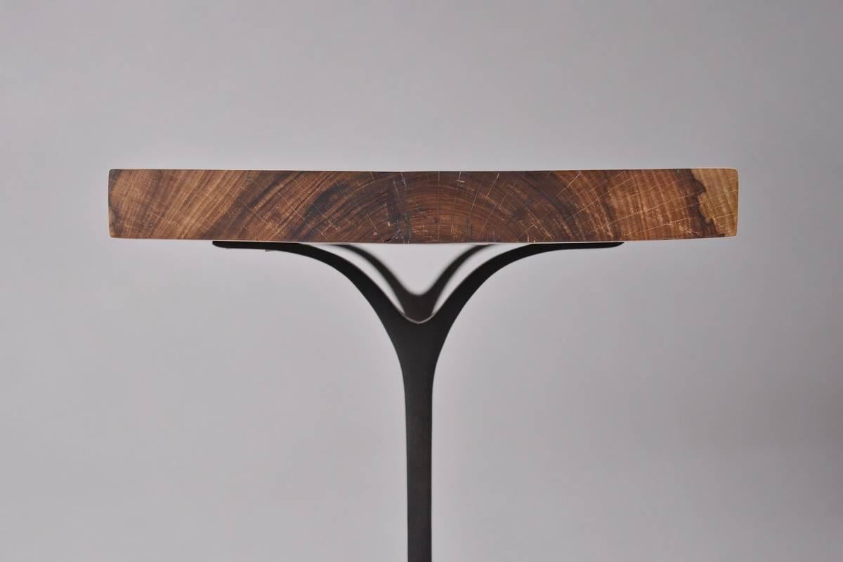 Thai Antique Hardwood Console Table on Sand-Cast Base by P. Tendercool