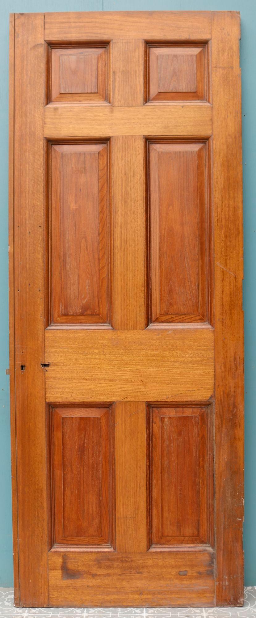 20th Century Antique Hardwood Exterior Door For Sale