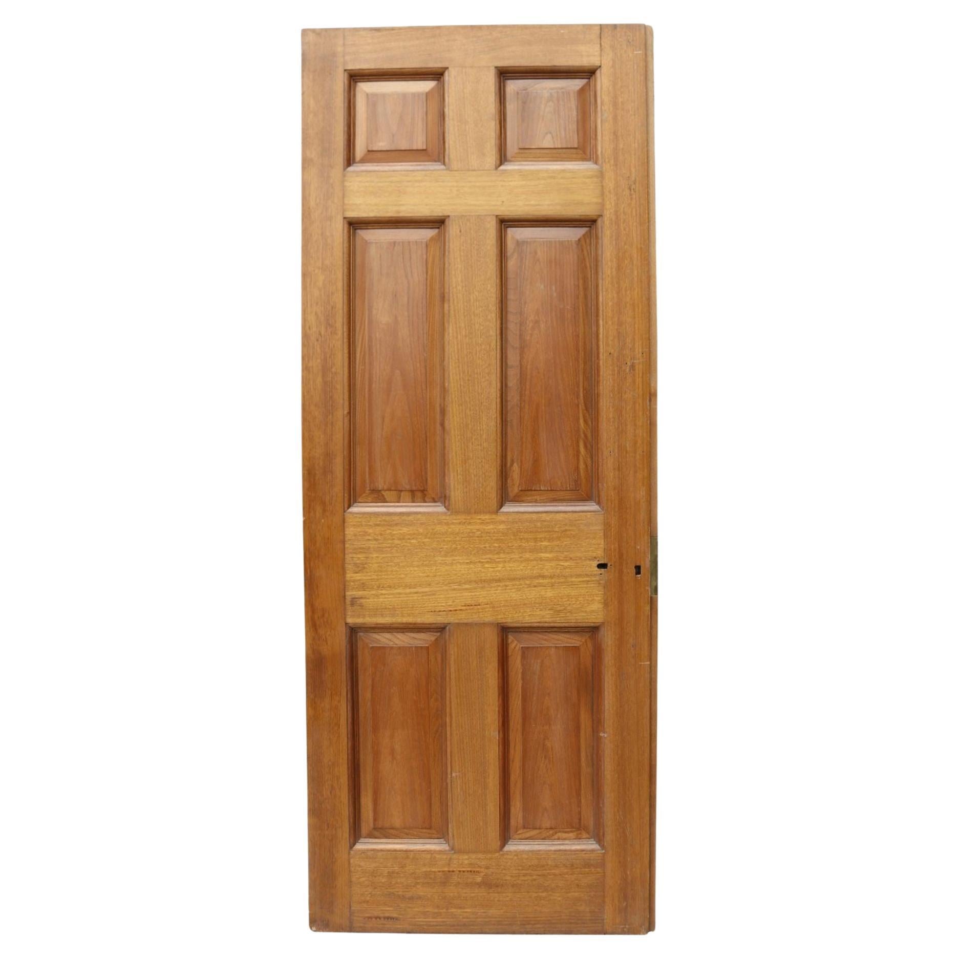 Antique Hardwood Exterior Door For Sale