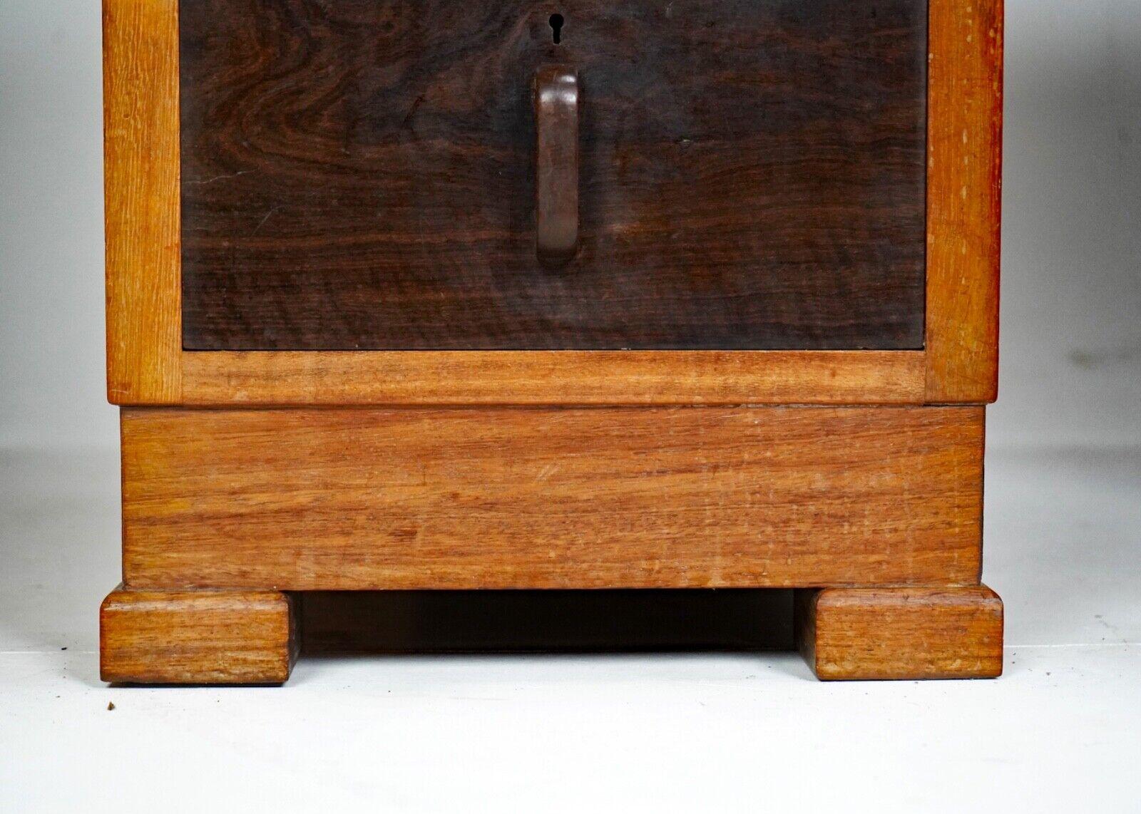 Art Deco Antique Hardwood Pedestal Desk For Sale