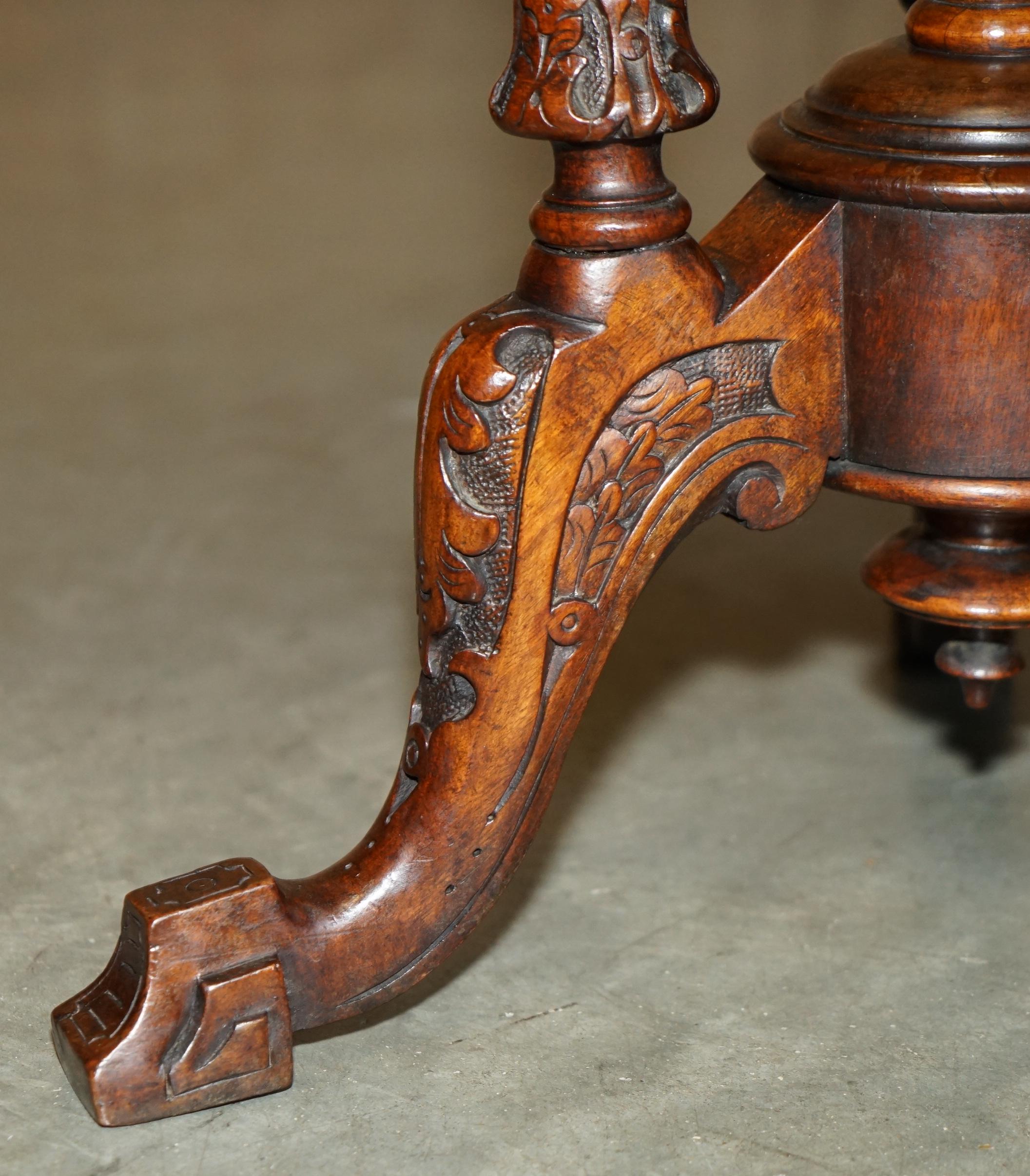 ANTIQUE HARDWOOD SATiNWOOD & WALNUT CHESS GAMES TABLE WITH LOVELY TURNED BASE im Angebot 3