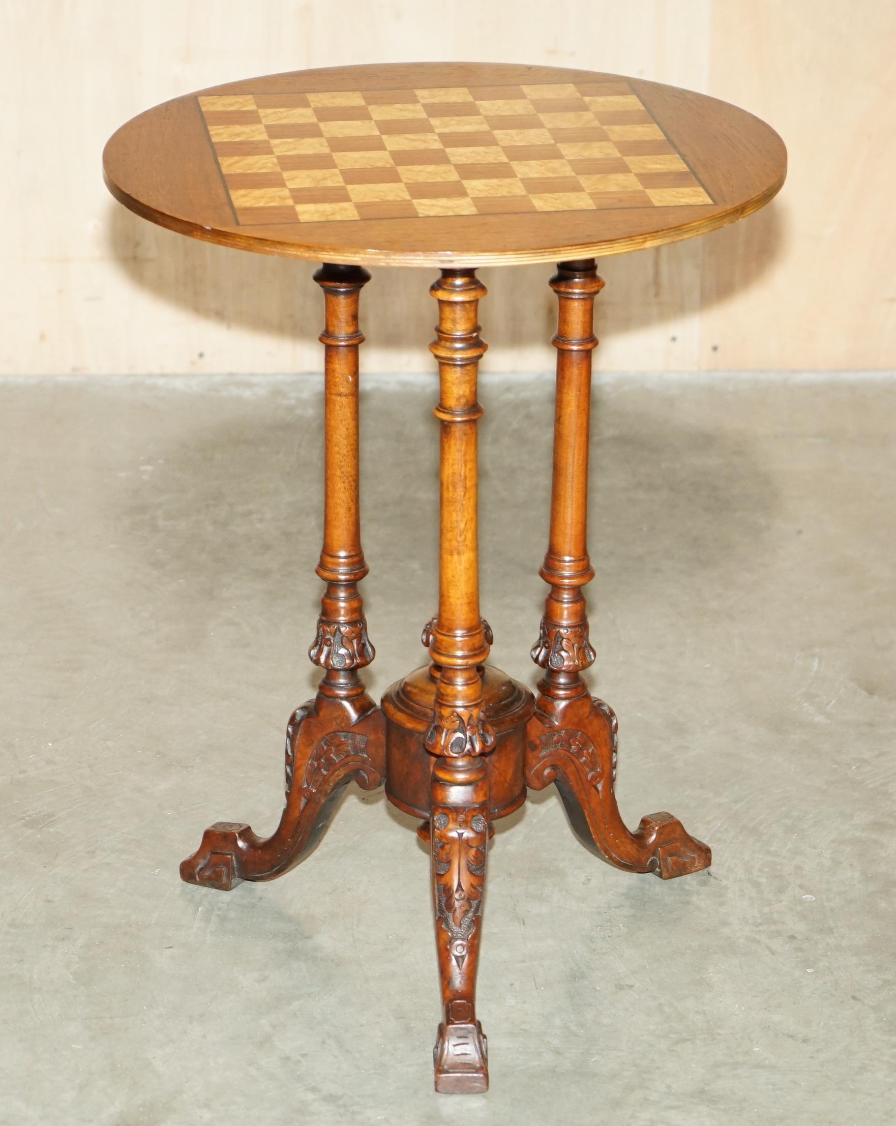 Royal House Antiques

Royal House Antiques is delighted to offer for sale this stunning vintage Satinwood, Walnut & Mahogany Chess with ornately Turned Victorian triple pillared base 

Please note the delivery fee listed is just a guide, it covers