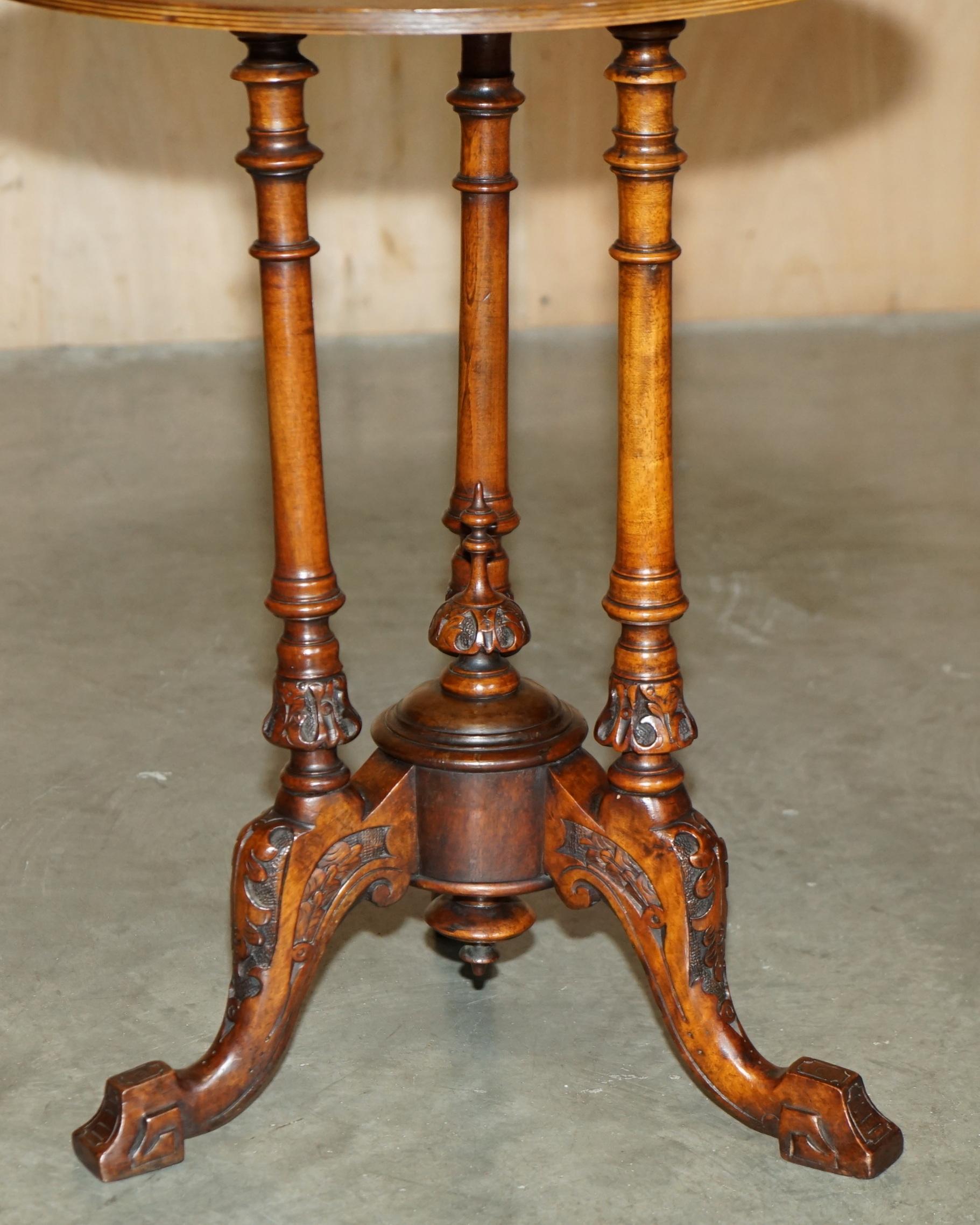 ANTIQUE HARDWOOD SATiNWOOD & WALNUT CHESS GAMES TABLE WITH LOVELY TURNED BASE im Angebot 1