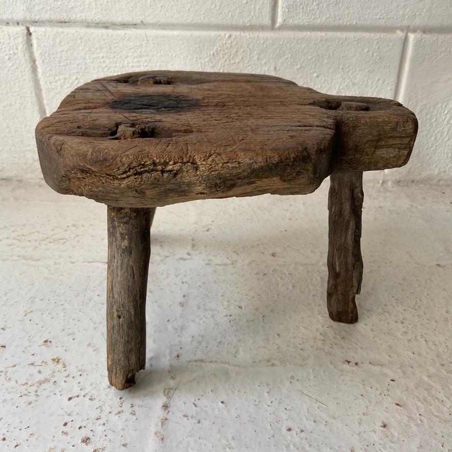 Antique Hardwood Stool from Mexico, circa 1890s 2