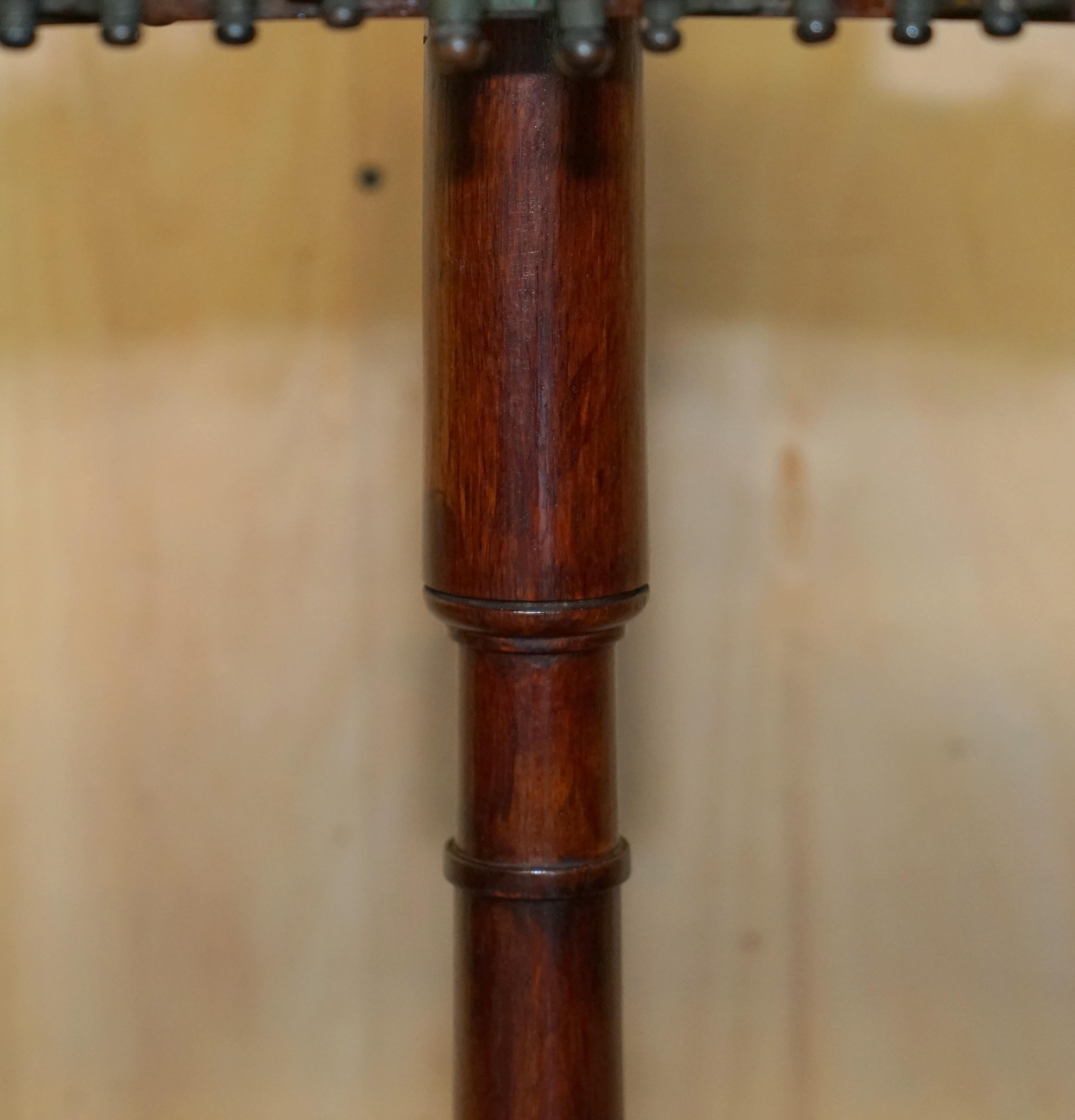 Antique Hardwood Victorian Hand Carved Revolving Snooker POOL Cue Rack 1