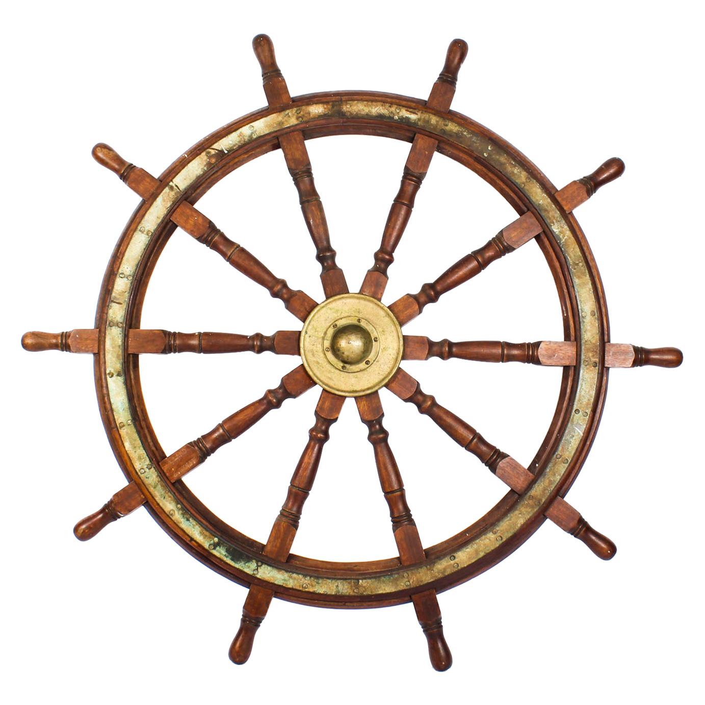 Antique Harland & Wolff, Belfast, Ship's Wheel, 19th Century