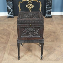 Antique Harp Carved Cellarette