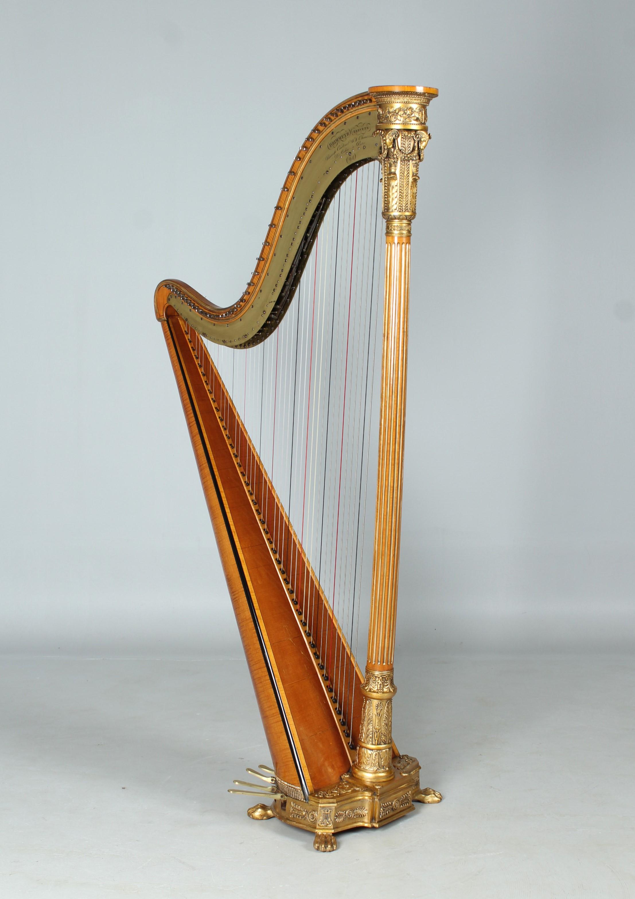 Antique Harpe, Brimmeyr à Paris, Year Of Manufacture: 1826 In Good Condition In Greven, DE