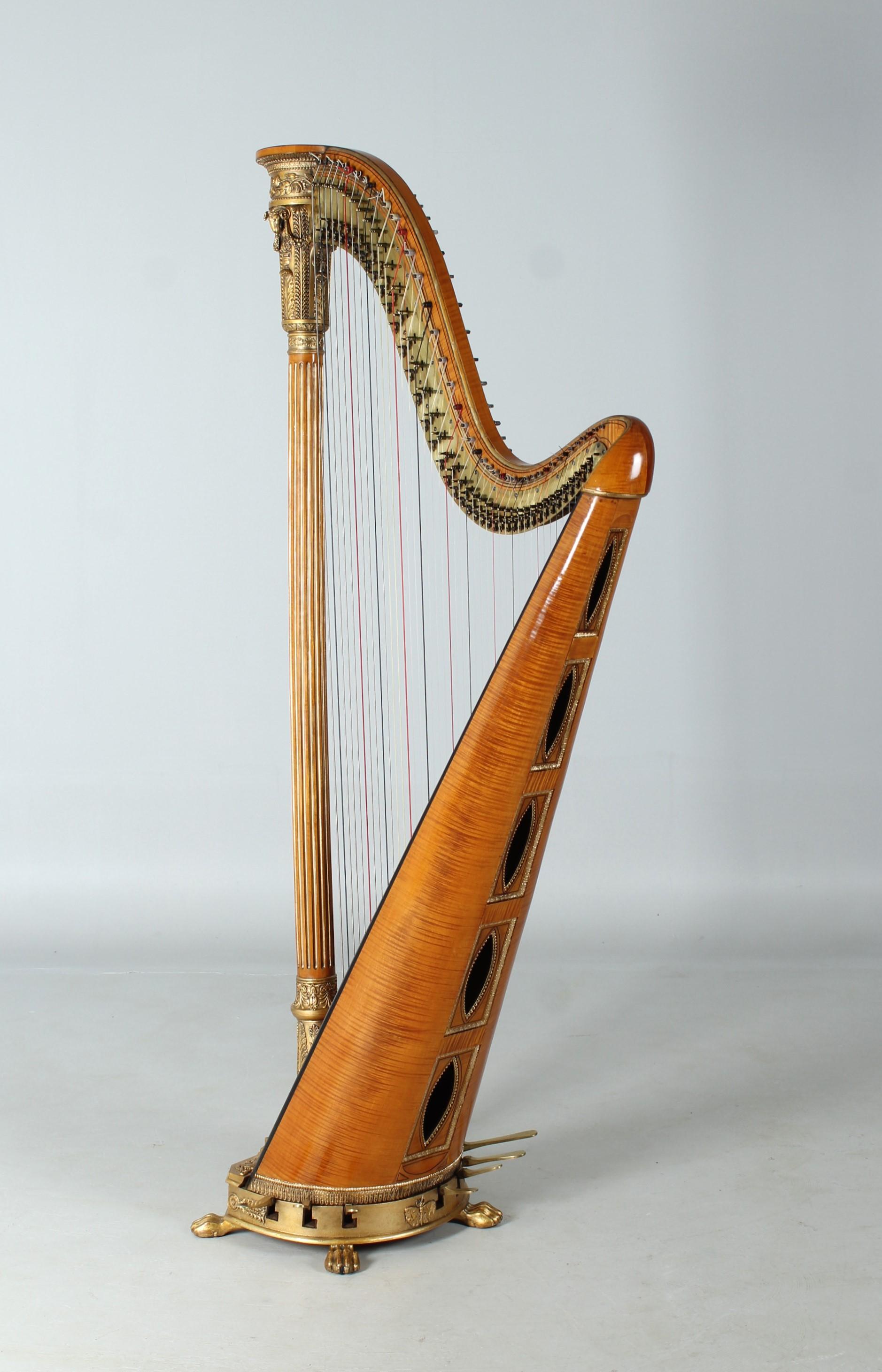 Early 19th Century Antique Harpe, Brimmeyr à Paris, Year Of Manufacture: 1826