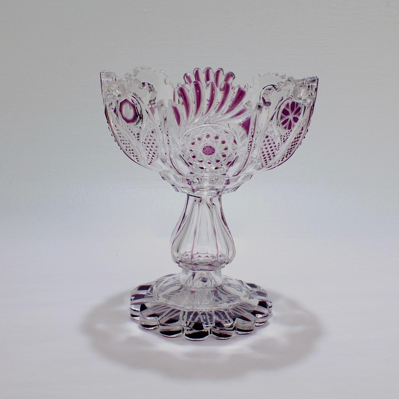 glass compote pedestal bowl