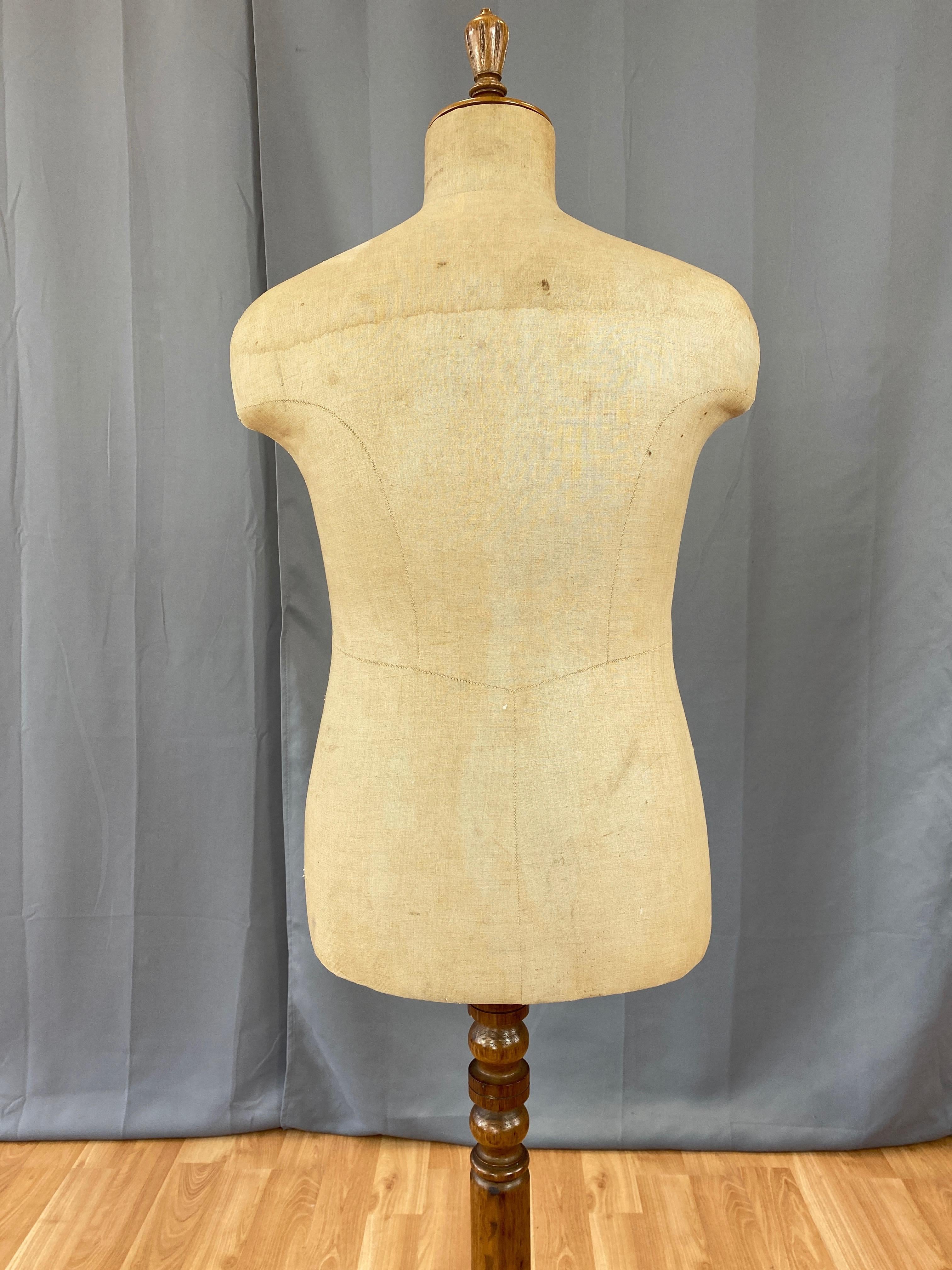 Antique Harris & Sheldon Tailor’s Mannequin or Display Form, c. 1910 In Good Condition In San Francisco, CA