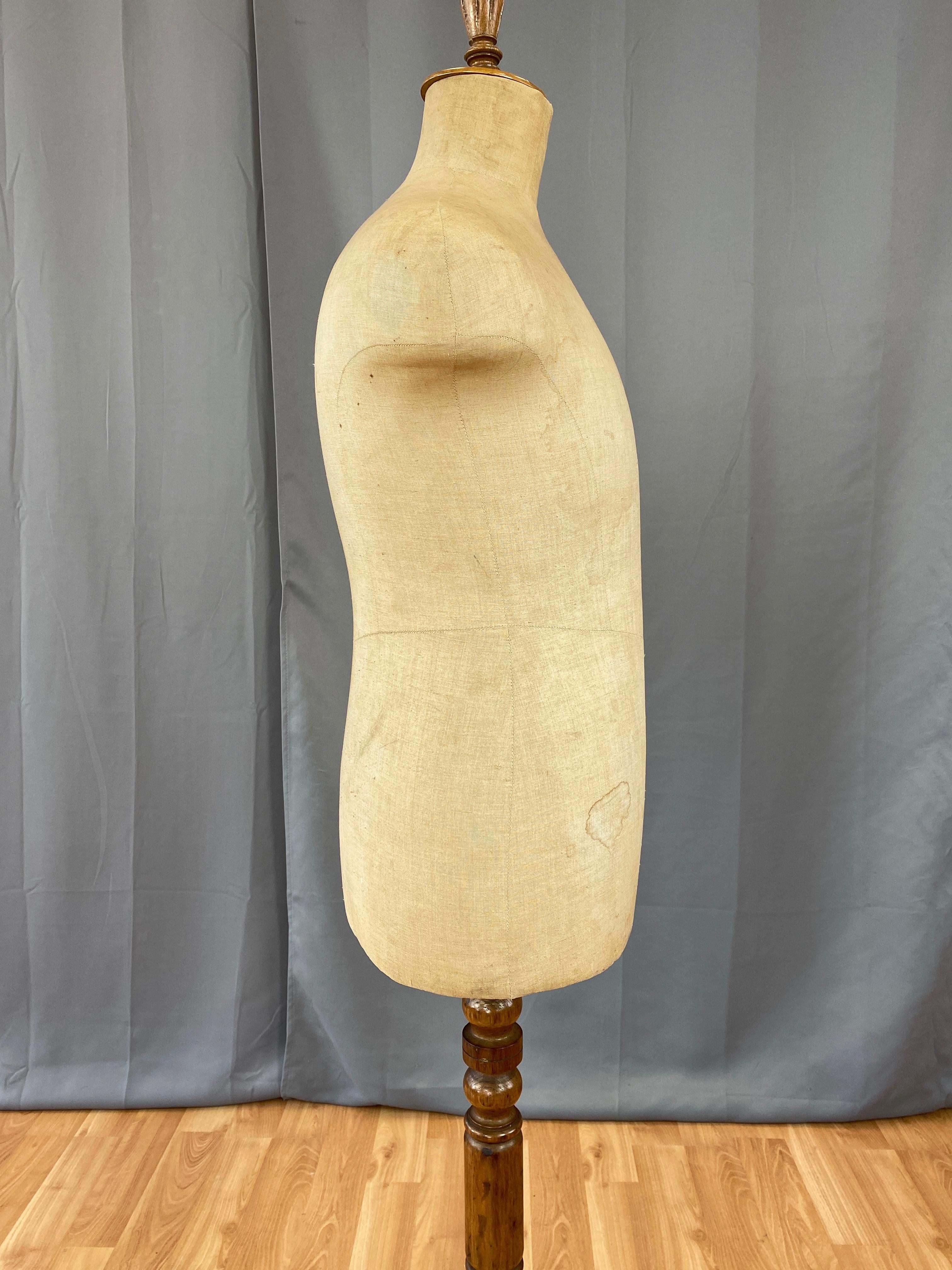 Early 20th Century Antique Harris & Sheldon Tailor’s Mannequin or Display Form, c. 1910