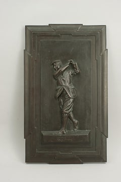 Antique Harry Vardon Golf Plaque