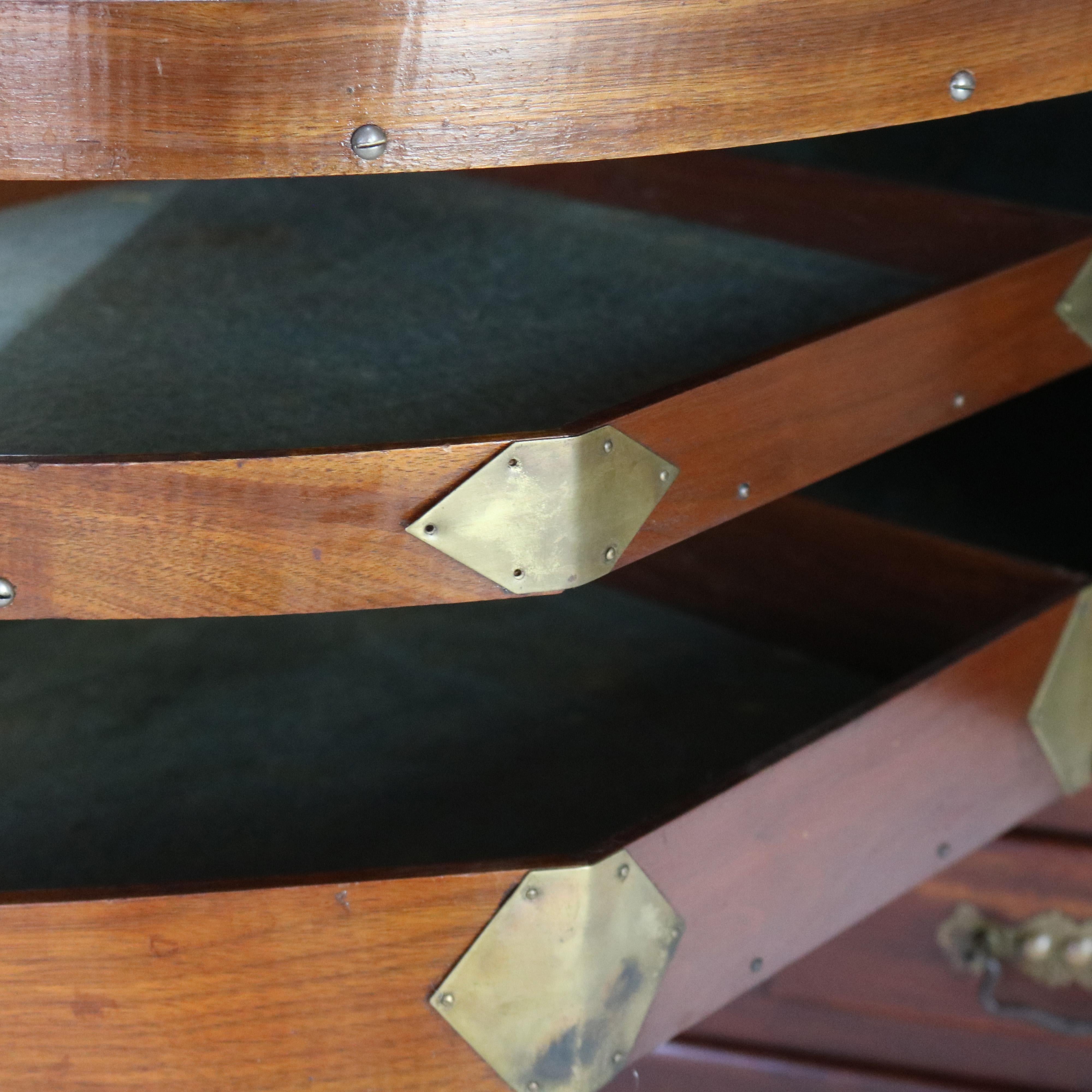 Antique Harvard Co. Signed Walnut Dental Cabinet with Drawers & Lazy Susan c1900 5