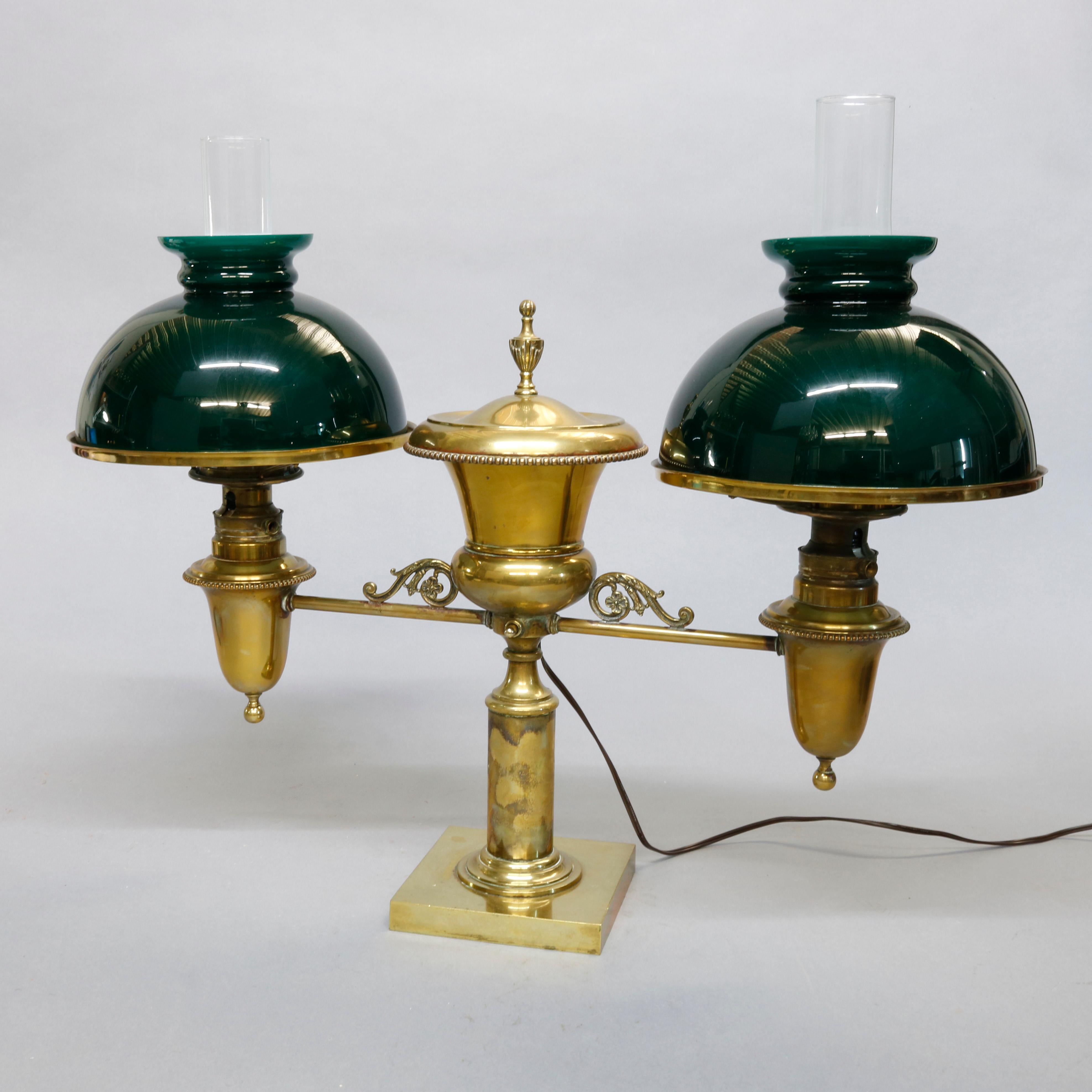 majolica oil lamp