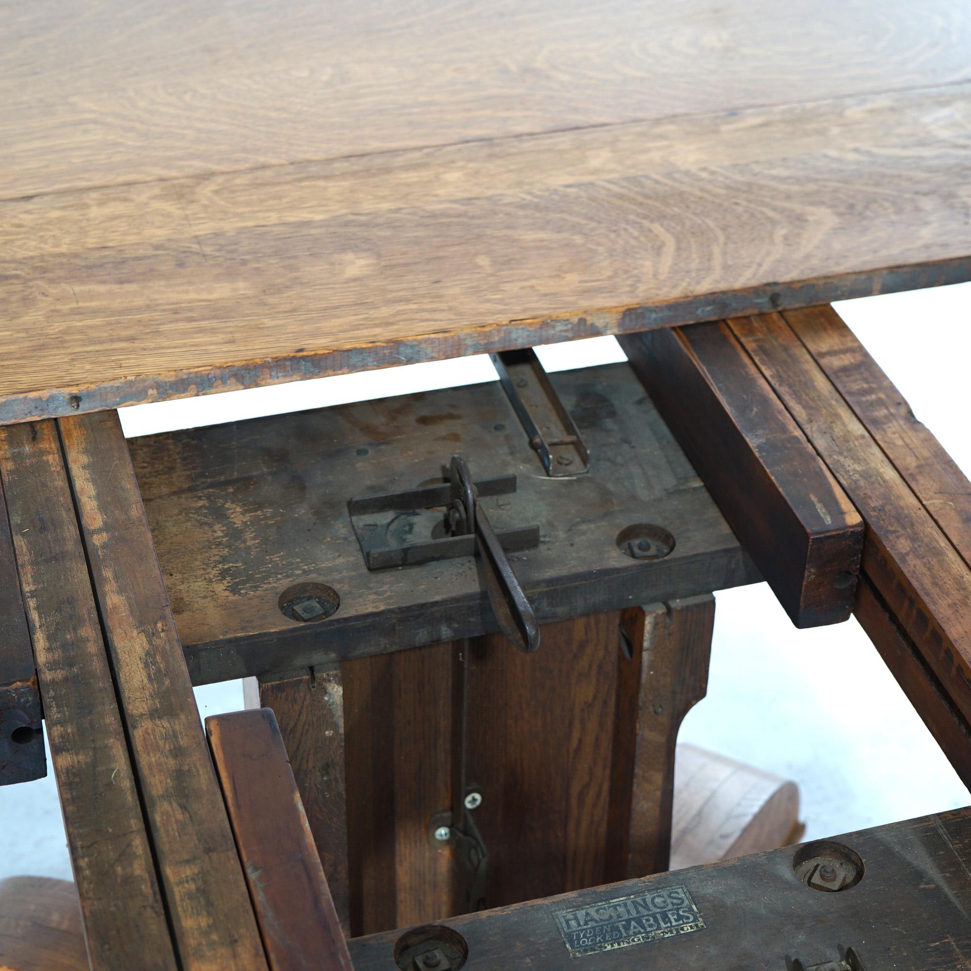 vintage oak pedestal table