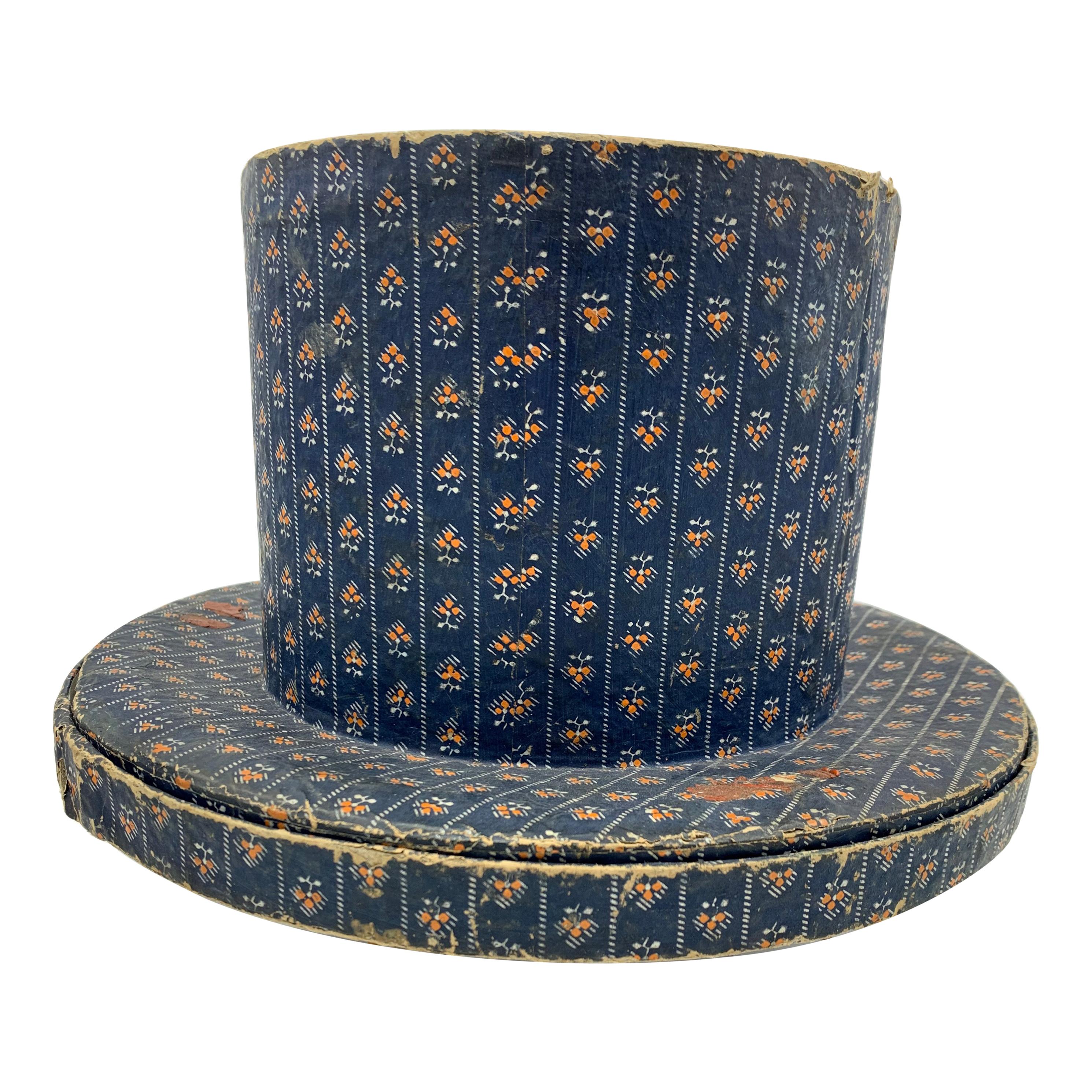 Mid-19th Century French Oval Pigskin Leather Top Hat Box from Paris -  Country French Interiors