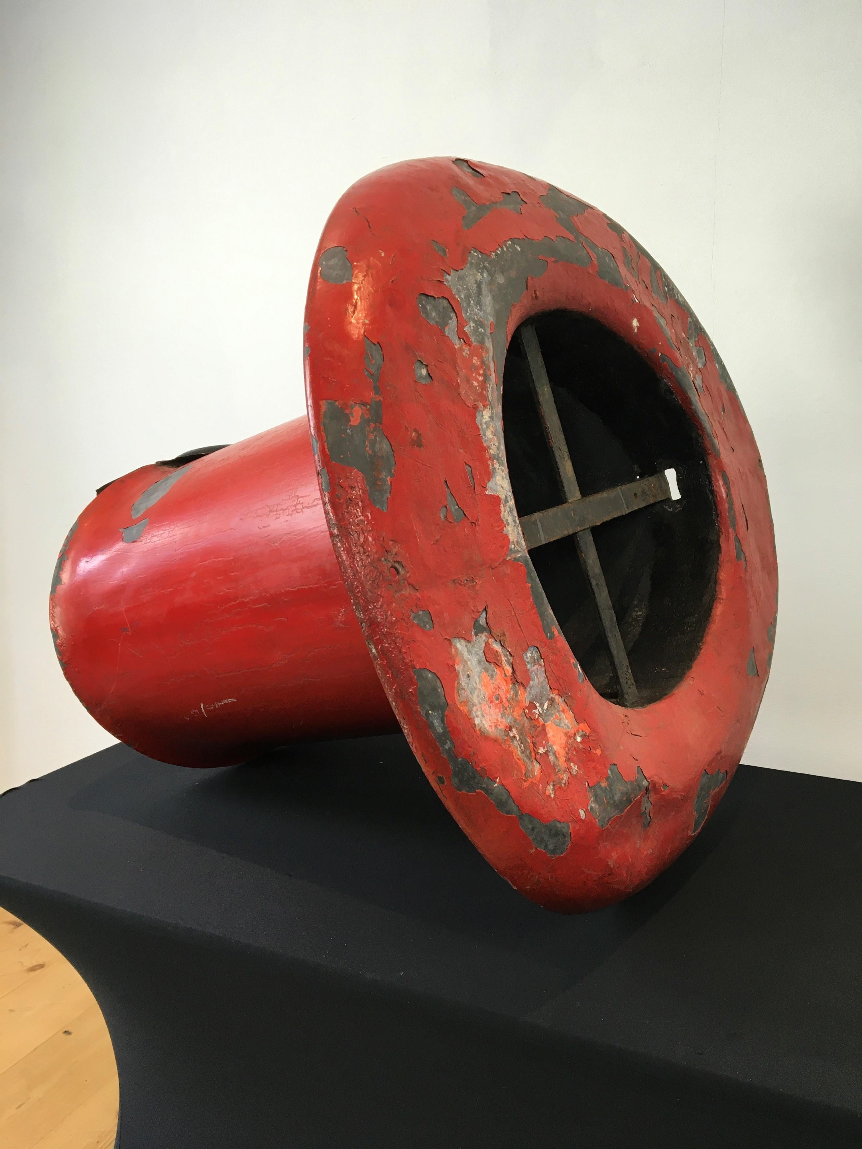 Antique Zinc Red Hat Maker Trade Sign, France, Early 20th Century For Sale 2