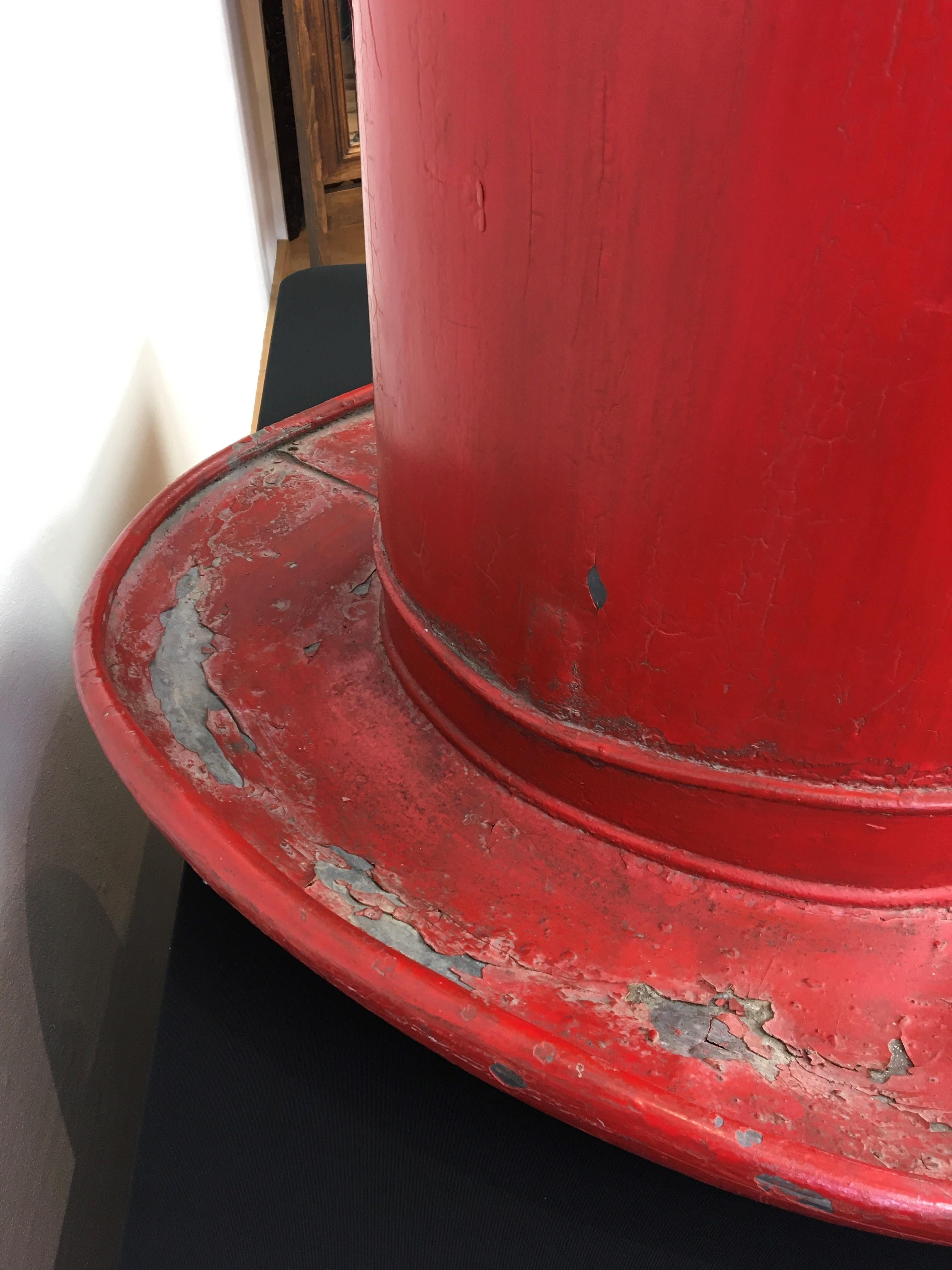 Antikes rotes Zink-Hut-Hersteller-Handelsschild, Frankreich, frühes 20. Jahrhundert  im Angebot 10