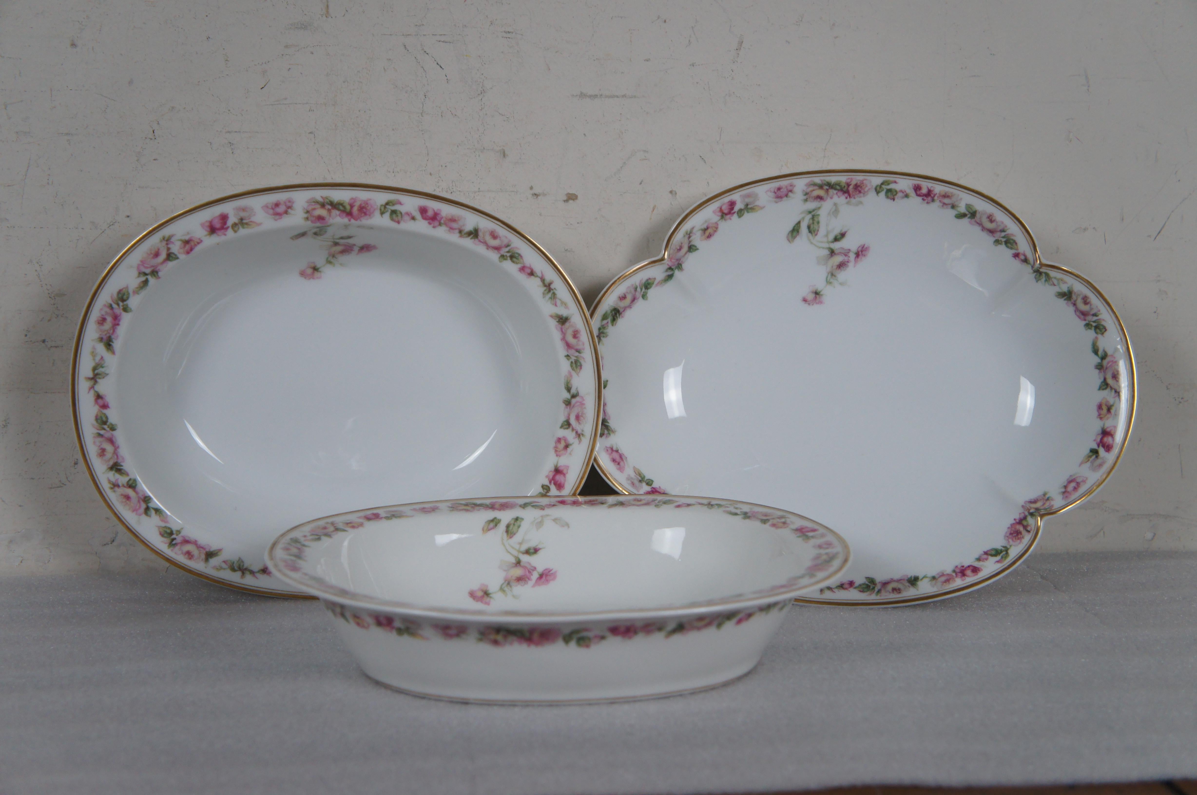 20th Century Antique Haviland & Co Limoges 106 Pc Amstel Schleiger 497A Dinner Service China  For Sale