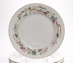 Juego antiguo de 7 platos de porcelana de Haviland Limoges con decoración «Japonisme», 1879-1889
