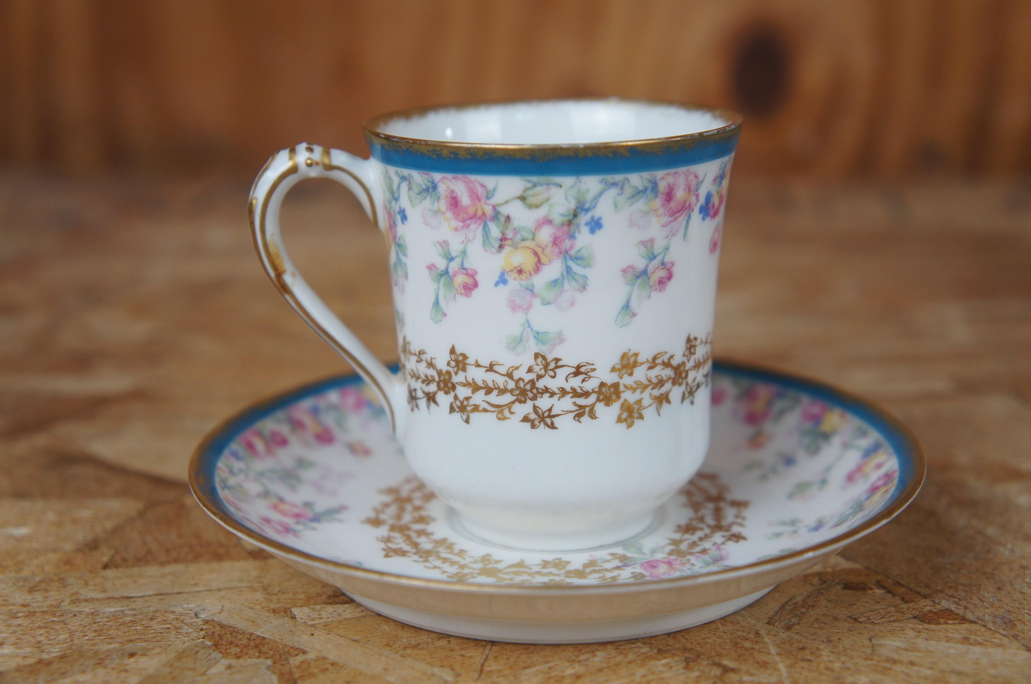 Antique Haviland Offner Limoges France Tea Coffee Chocolate Pot Cups Saucers  For Sale 4