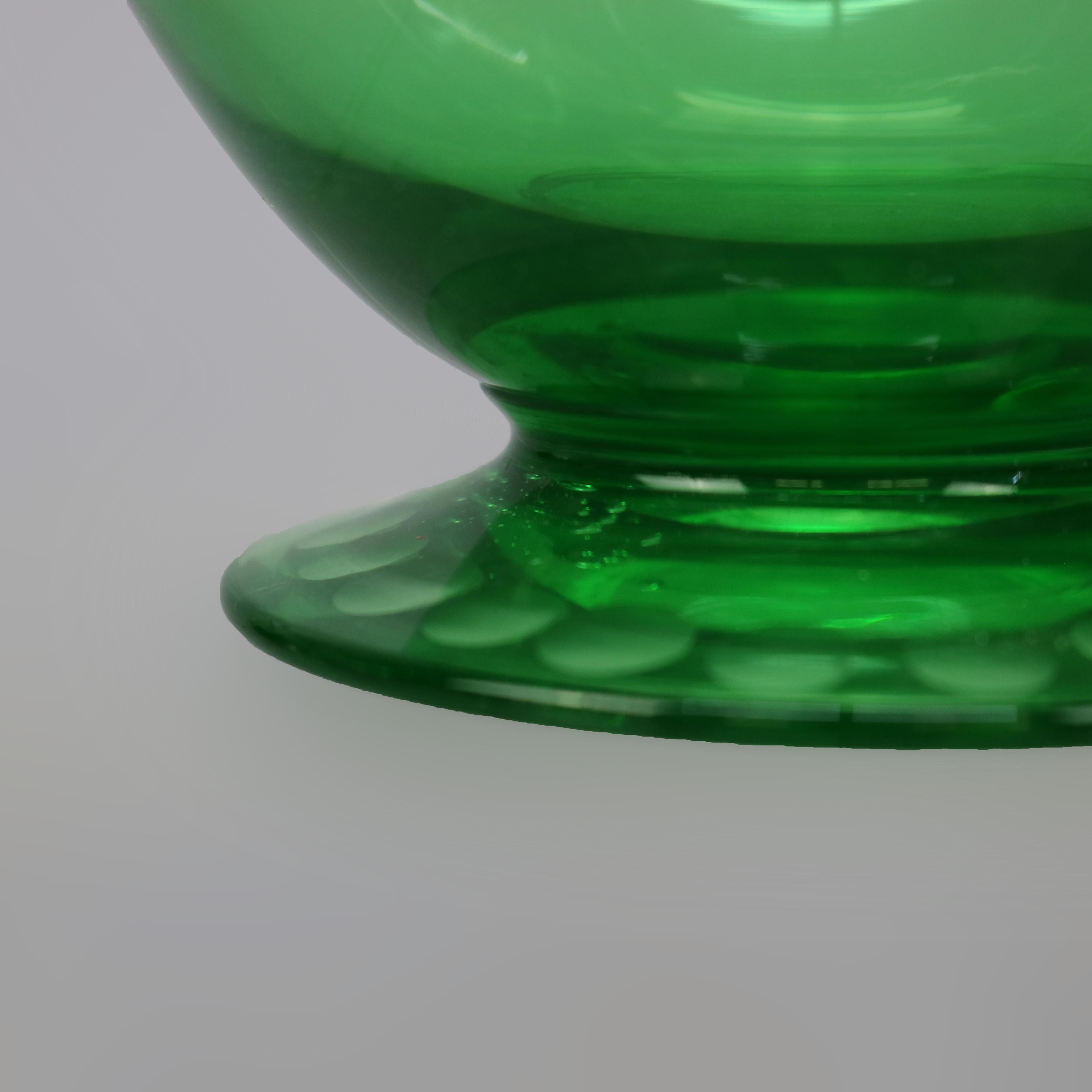green glass vase antique