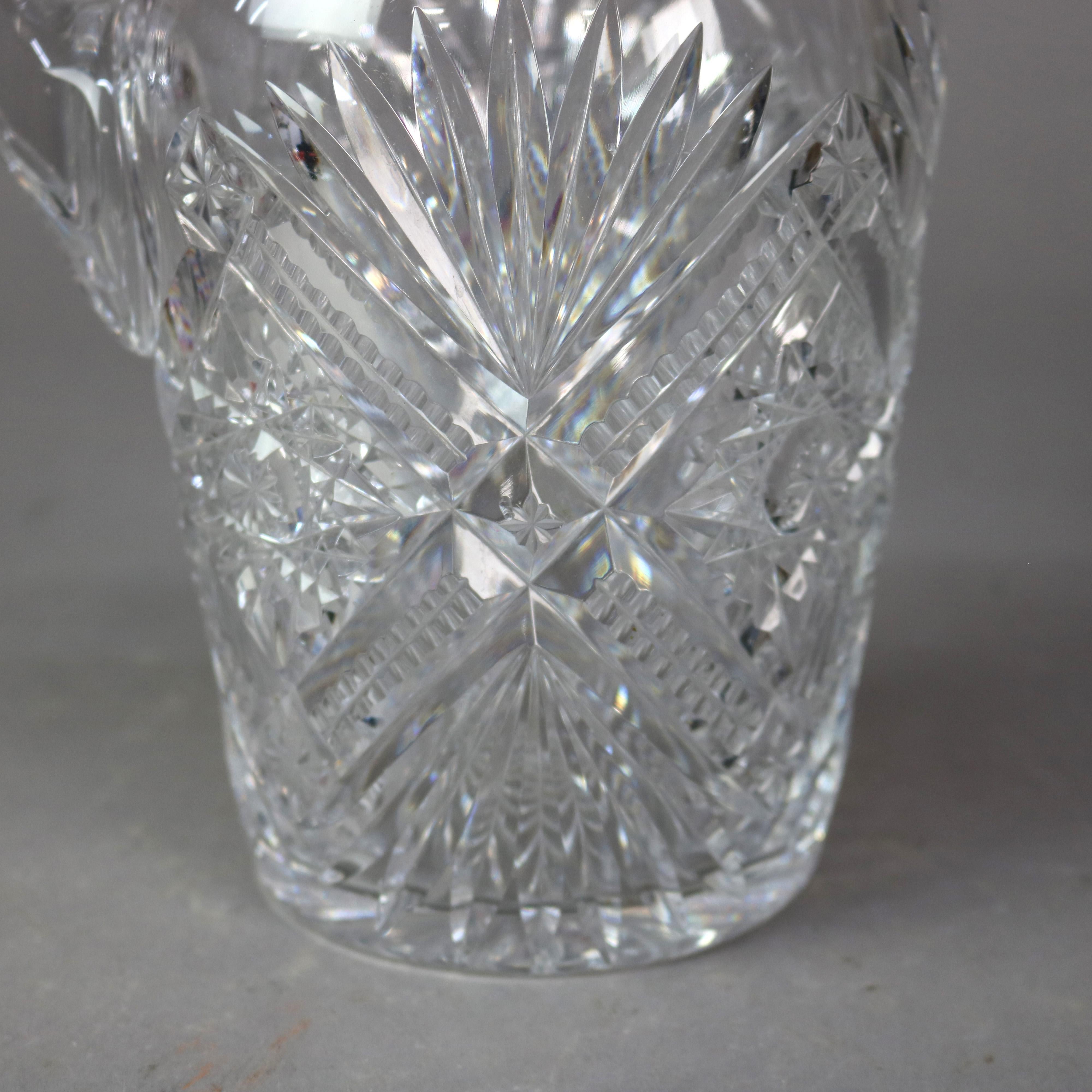 Antique Hawkes School Brilliant Cut Glass Water Pitcher C1890 For Sale 3